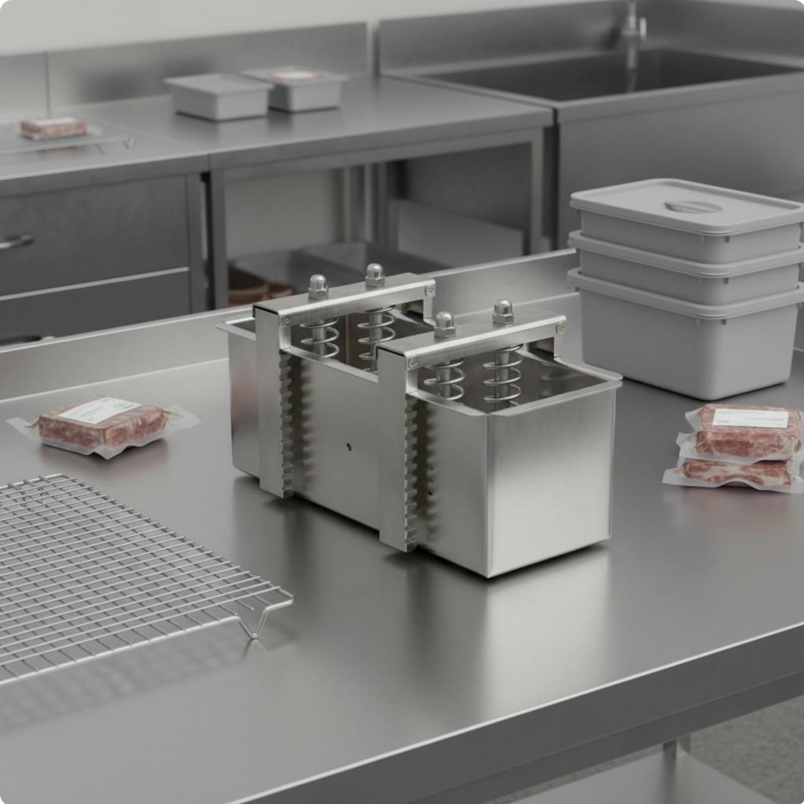 Stainless Steel Meat Press Sturdy Duty Construction Ham Press Press
