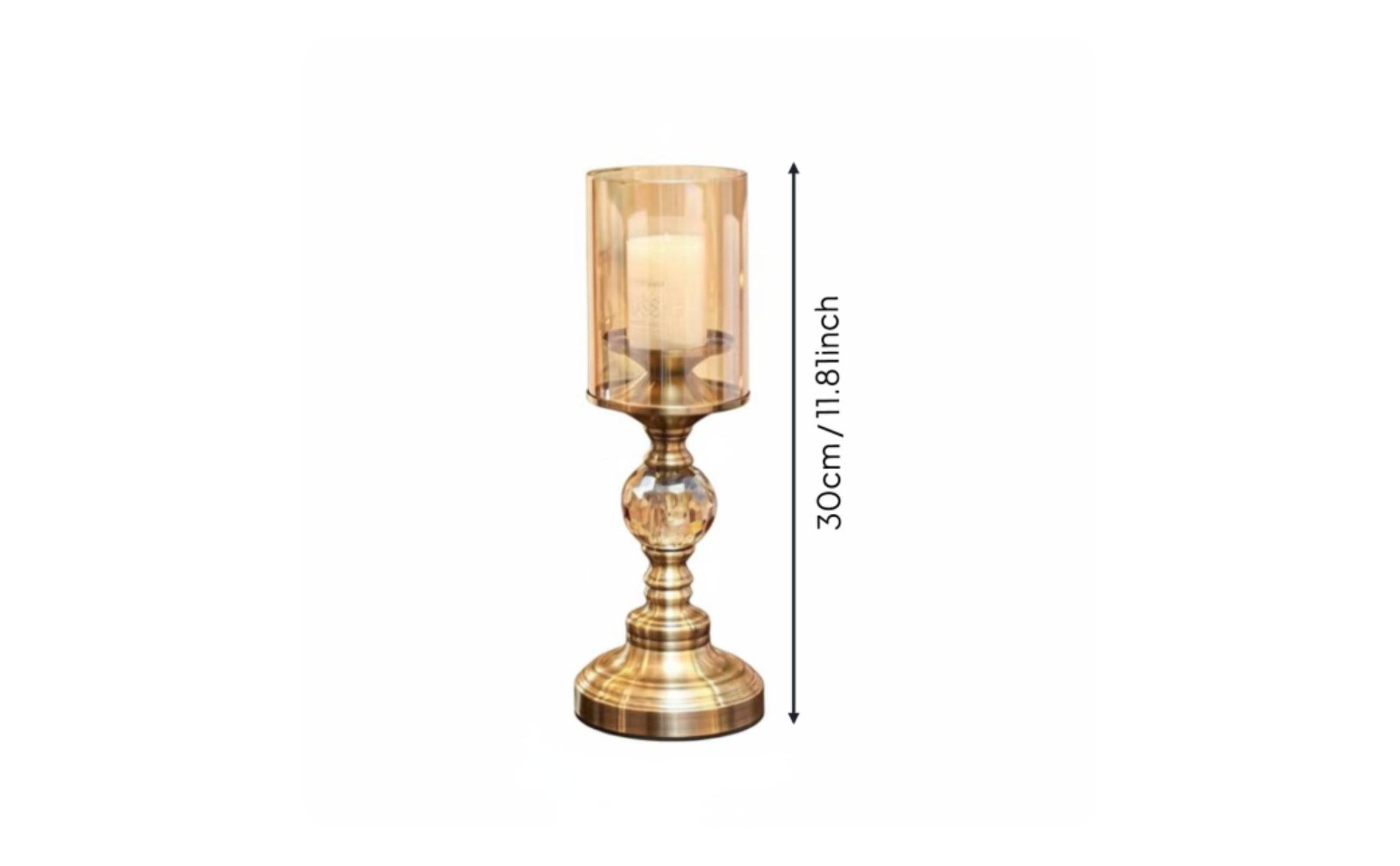 Crystal Storm Candle Holder Light Luxury Vintage Pedestal Candlestick