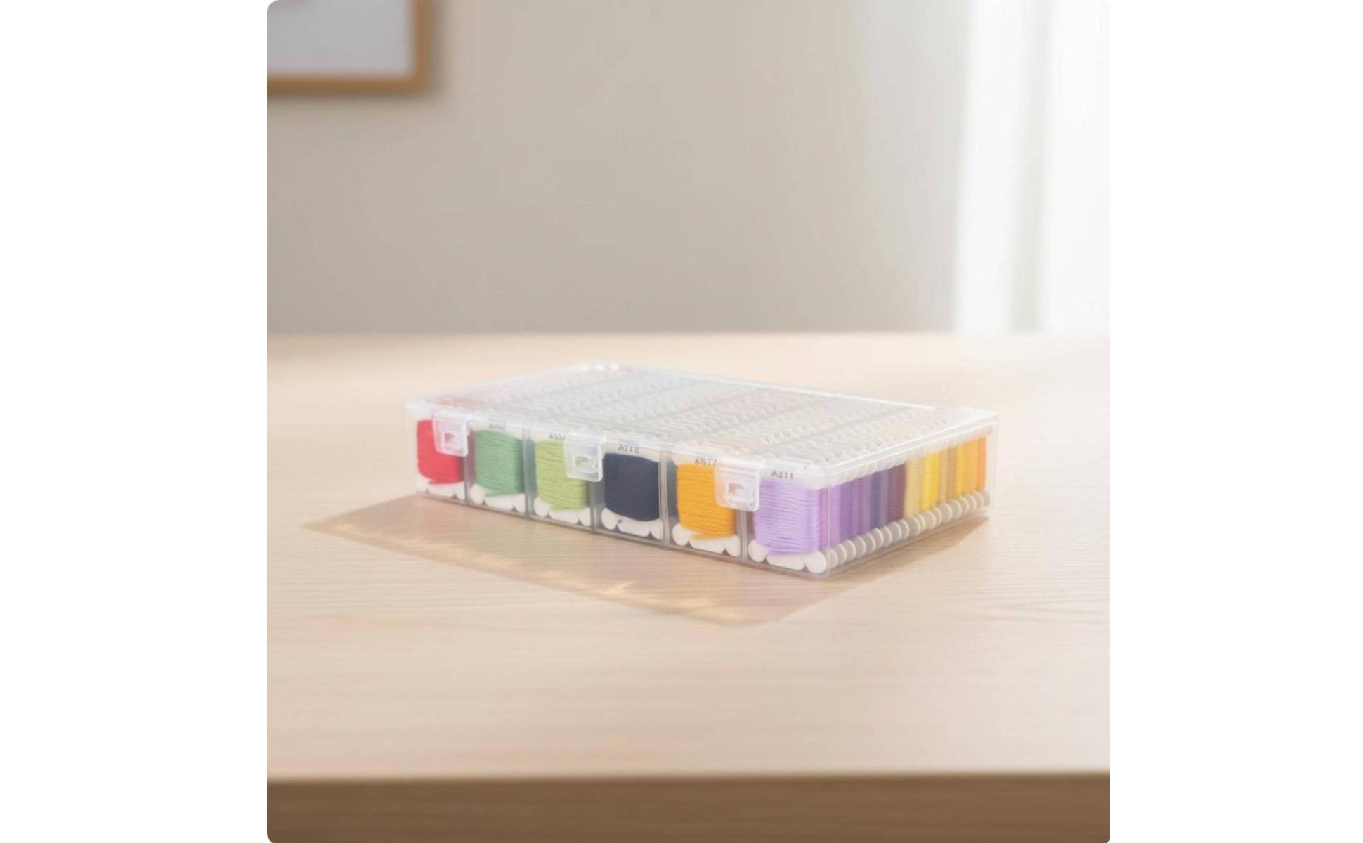 Cross Stitch Thread Kit Multi-Color Embroidery Floss Set Includes Storage Case