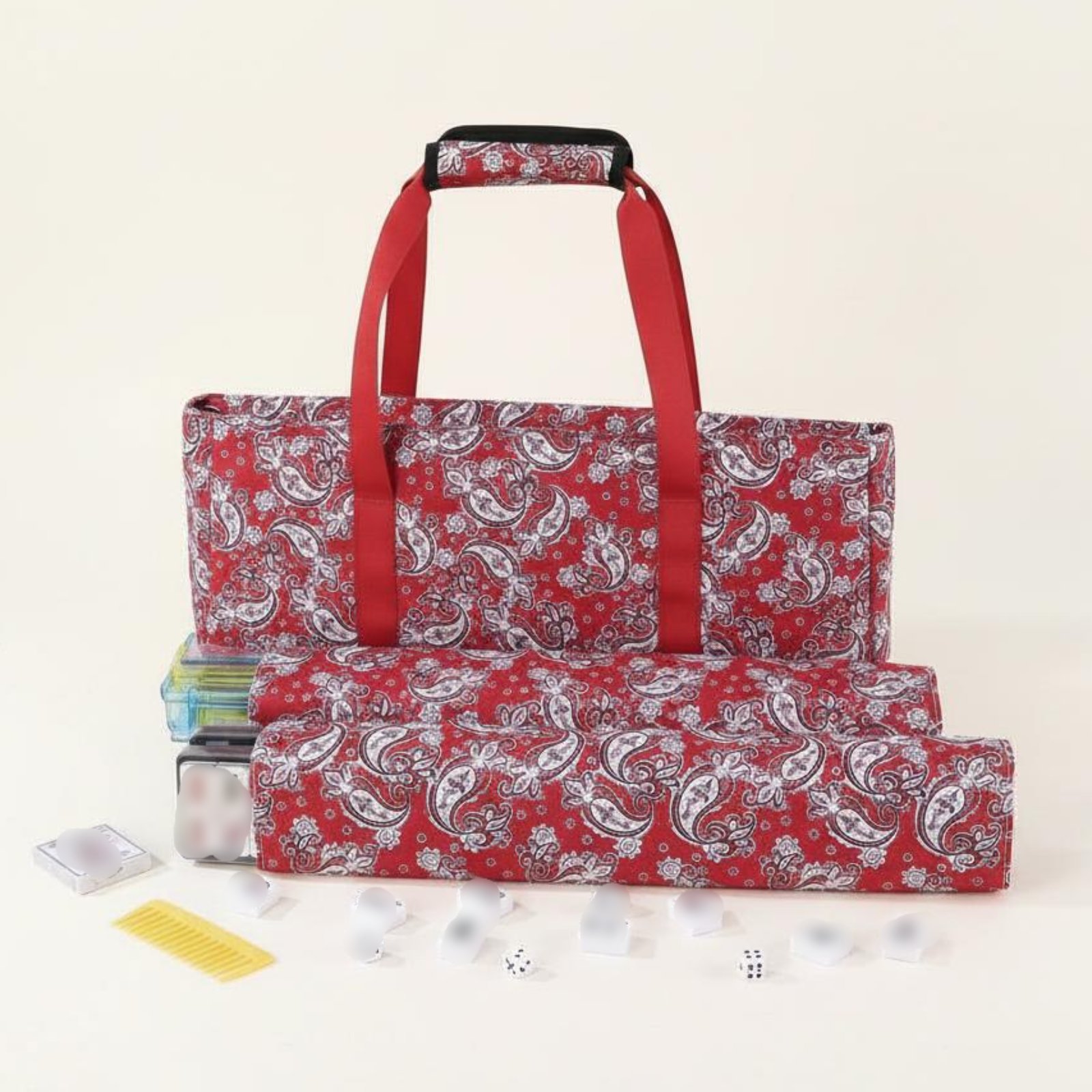 3 Stück 3 Stück Mahjong Tasche Set Multifunktionale Mahjong Tragetasche - Produktbild 2