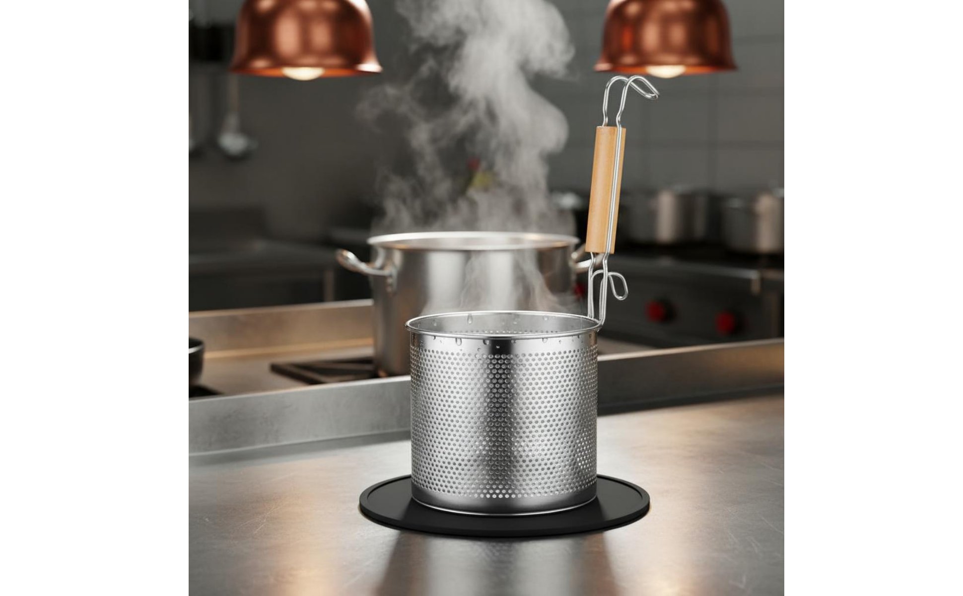 Steaming Pot Colander Multi-Function Pasta Strainer Container Easy to Clean