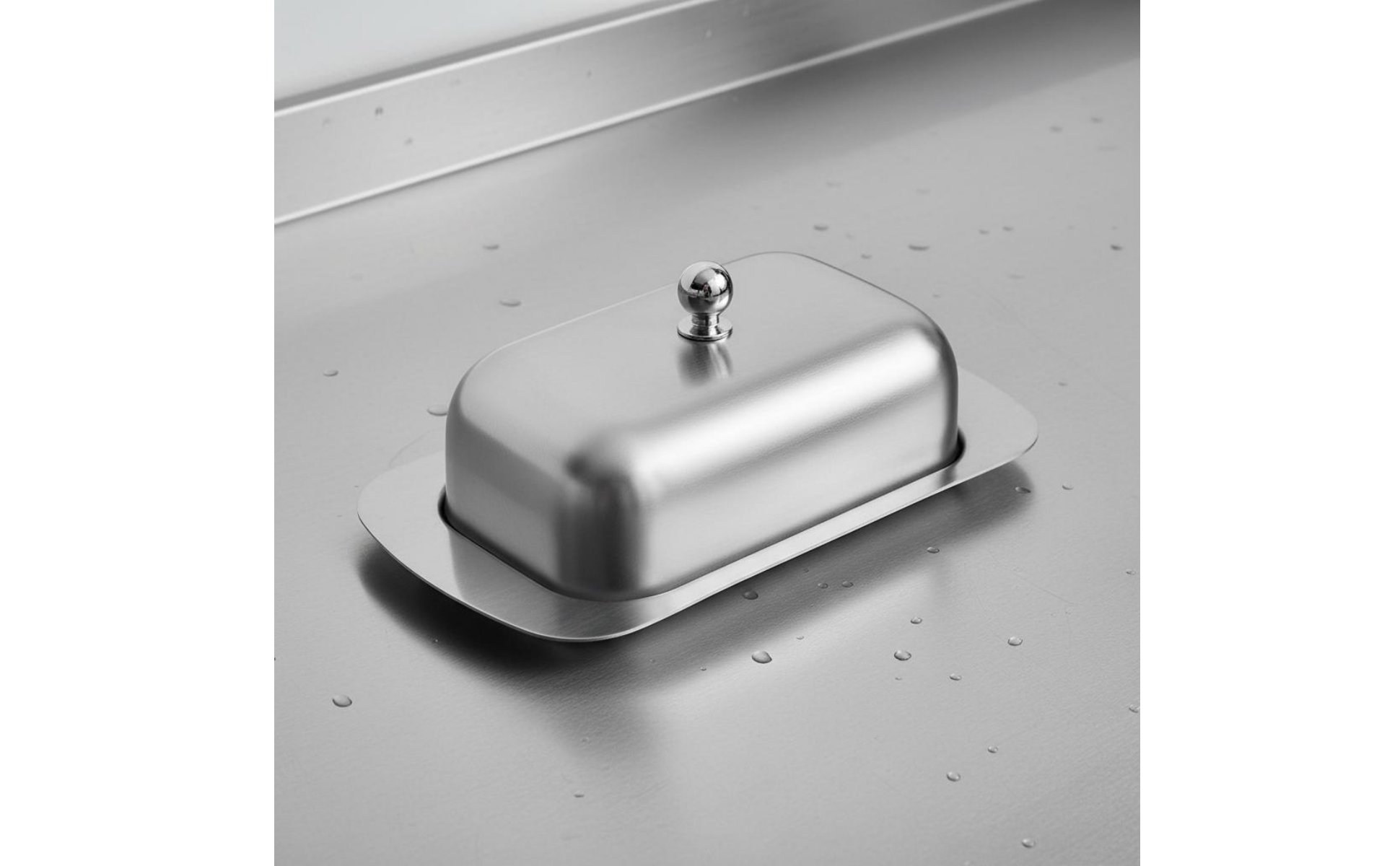 Stainless Steel Butter Dish Rust-Resistant Butter Container with Lid for Kitchen