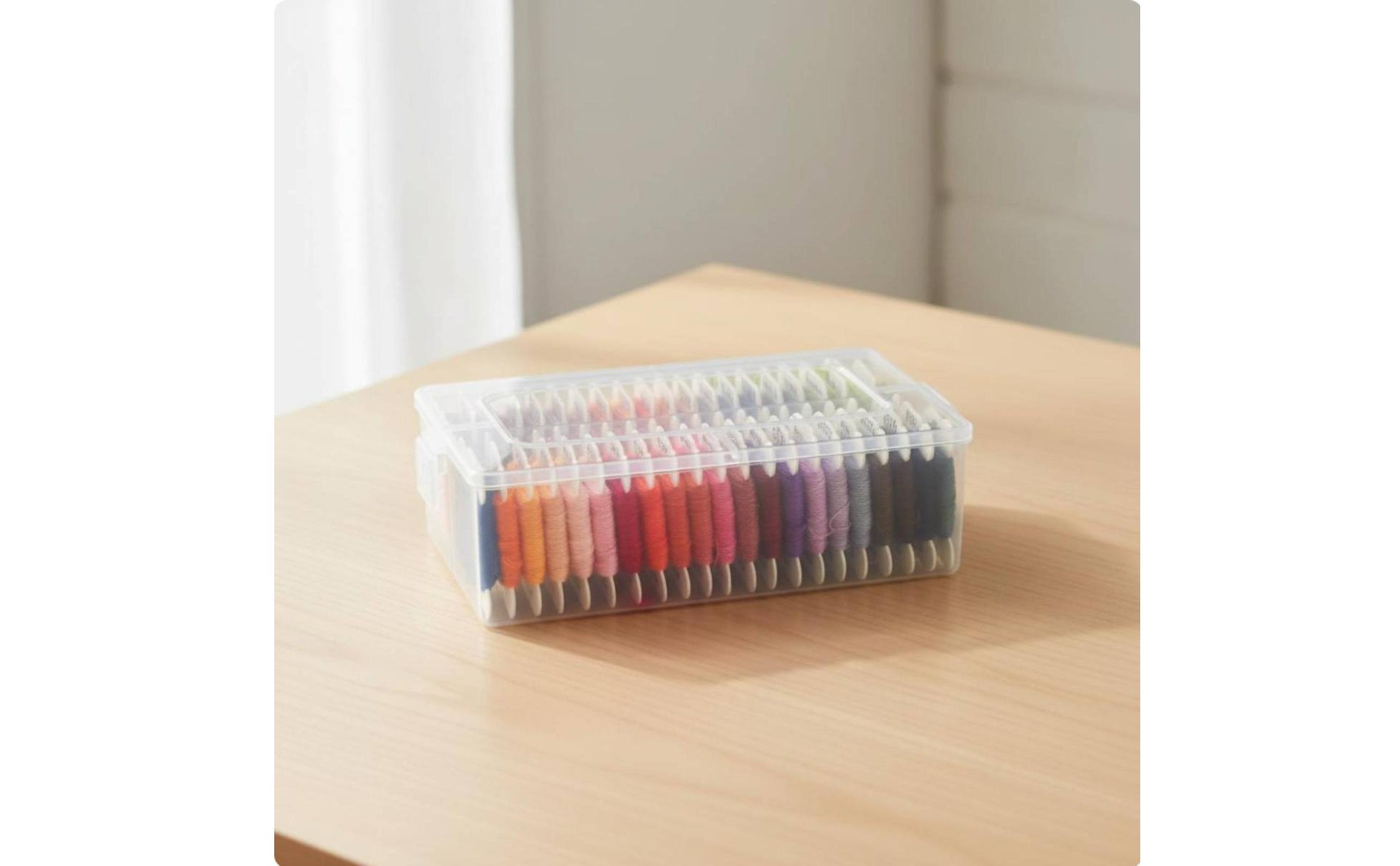 Cross Stitch Thread Kit Multi-Color Embroidery Floss Set Includes Storage Case