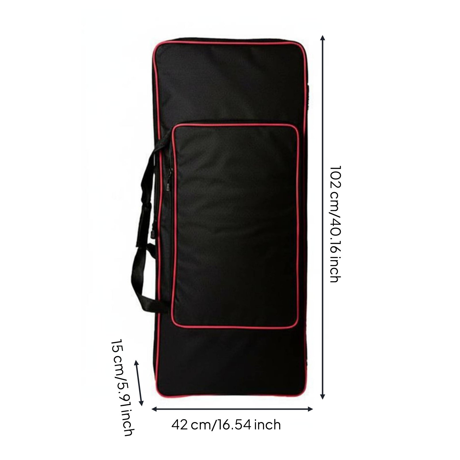61 Key Keyboard Bag Large Capacity Portable Keyboard Backpack Wear Resistant Musical Instrument Accessory for Artists, Students, Storage