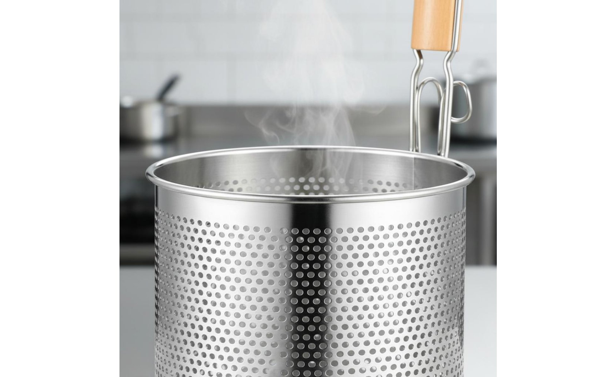 Steaming Pot Colander Multi-Function Pasta Strainer Container Easy to Clean