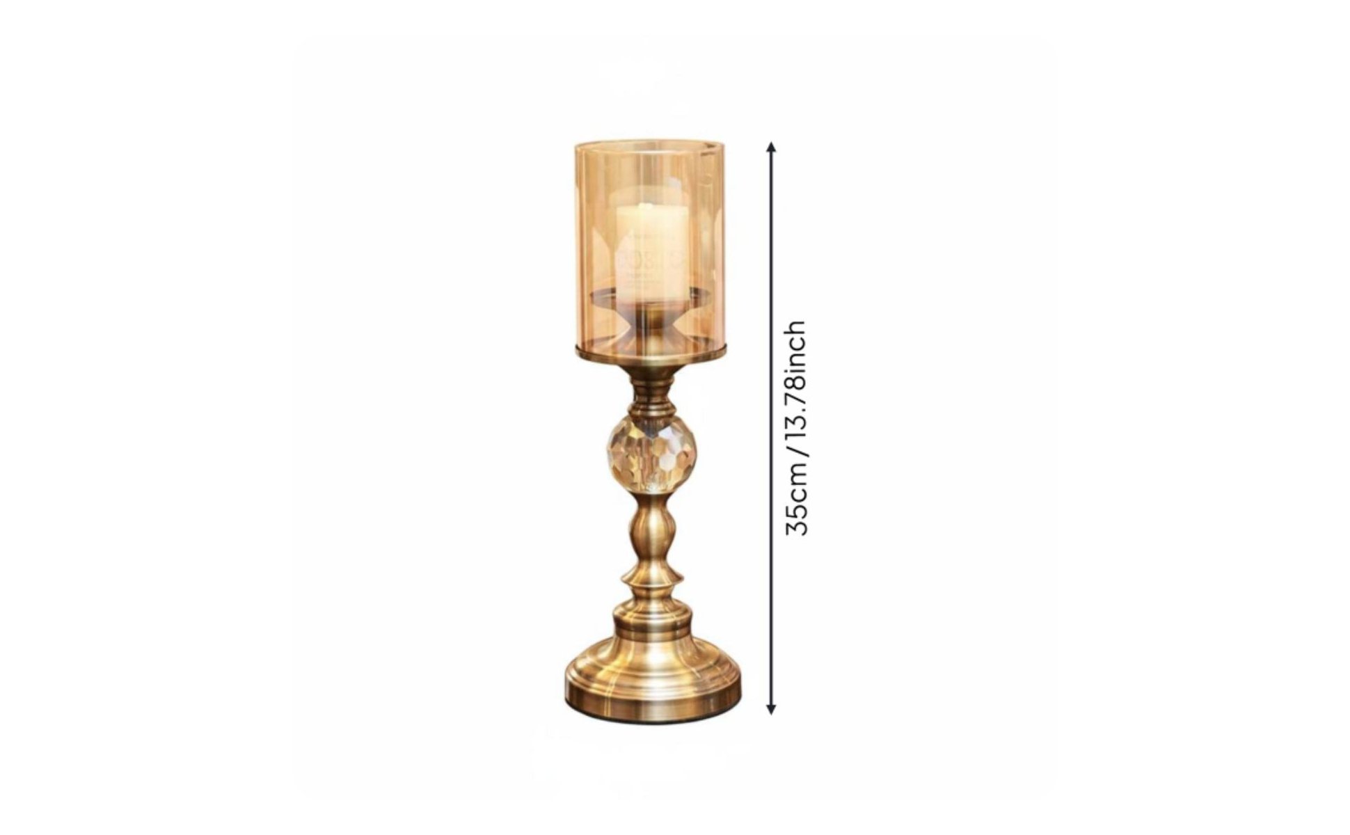 Crystal Storm Candle Holder Light Luxury Vintage Pedestal Candlestick
