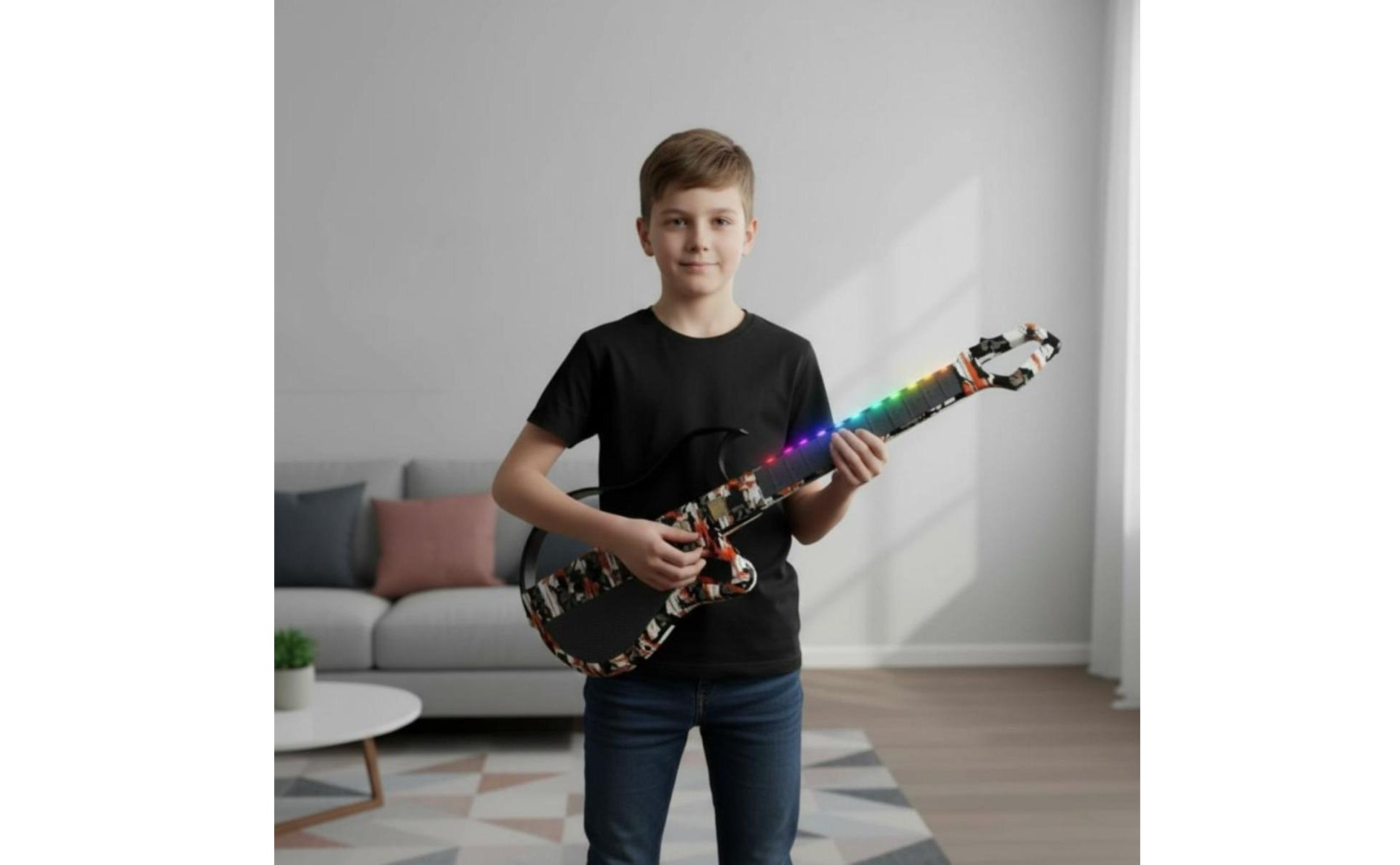 Smart Stringless Guitar Bluetooth Connectivity Light-up Learning Guitar