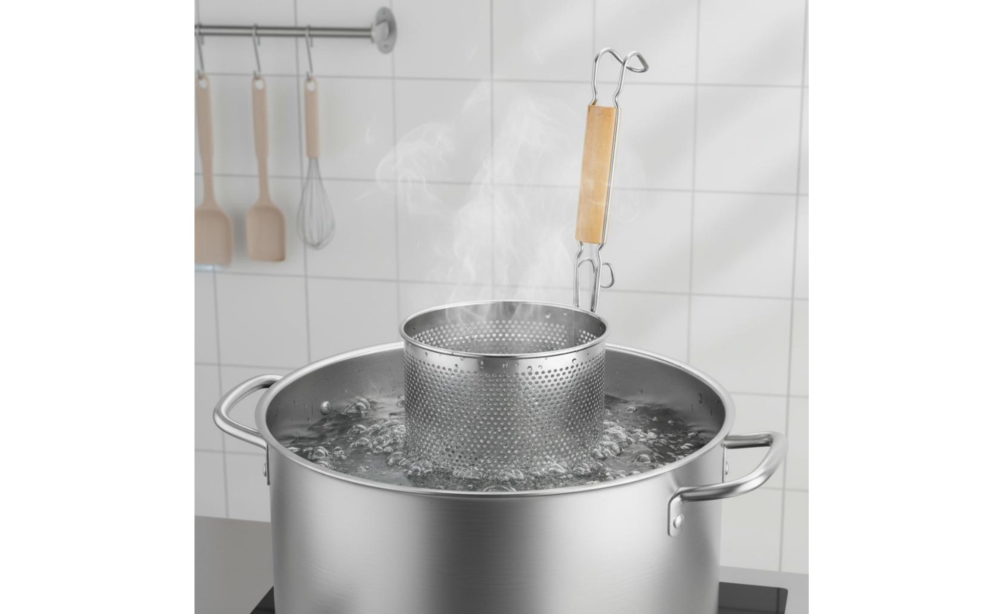 Steaming Pot Colander Multi-Function Pasta Strainer Container Easy to Clean