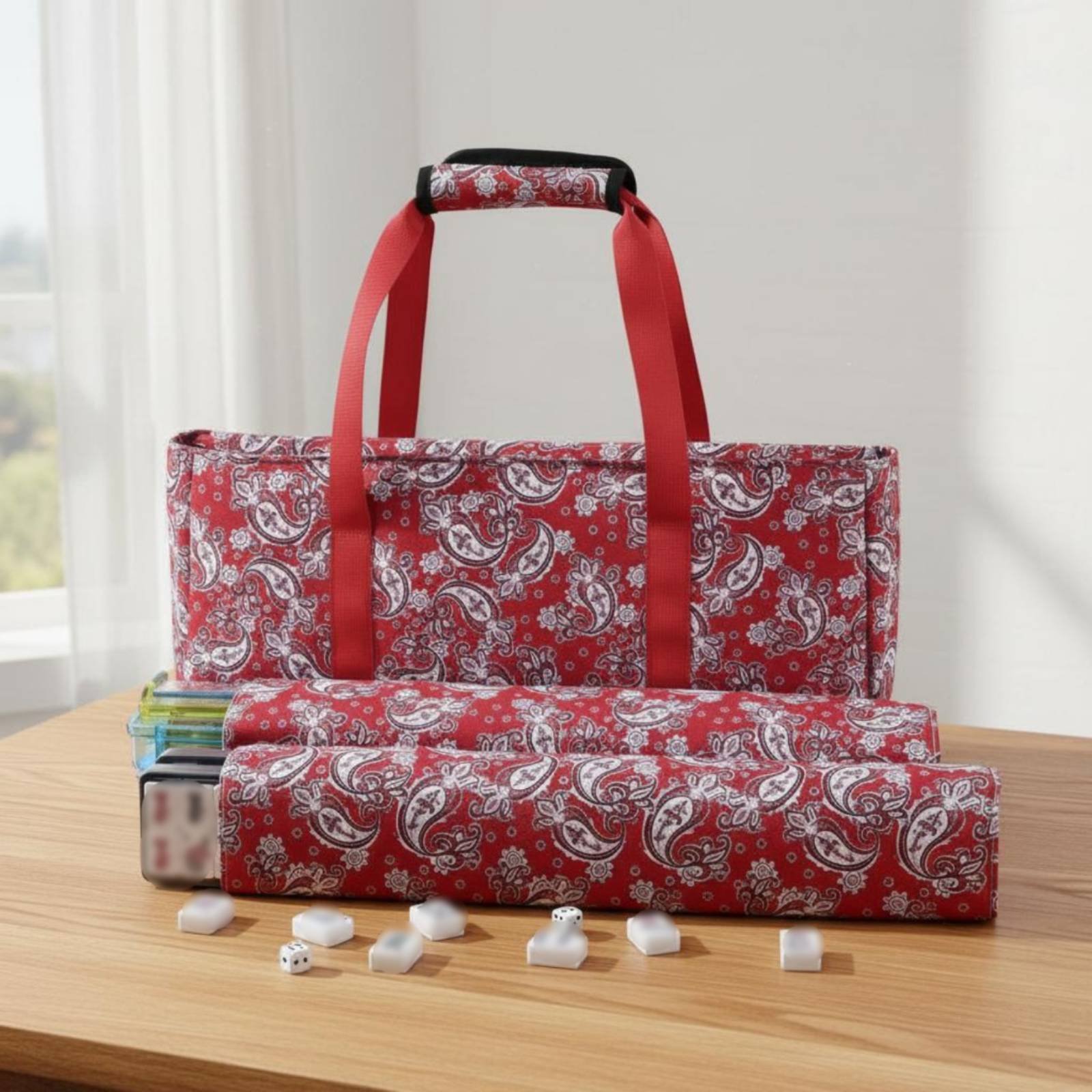 3 Stück 3 Stück Mahjong Tasche Set Multifunktionale Mahjong Tragetasche - Produktbild 1