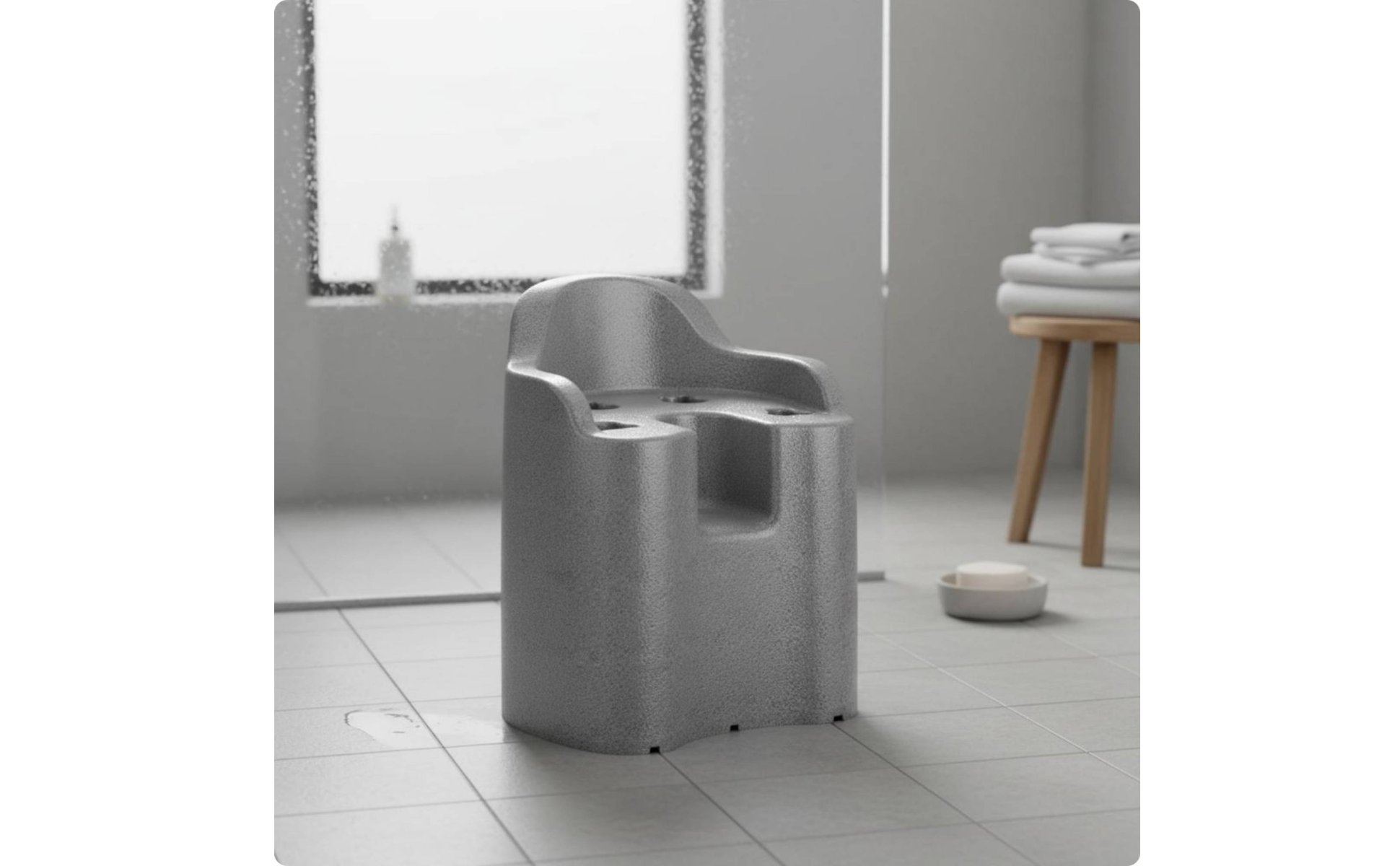 Expanded Polypropylene Shower Chair Waterproof Anti-Slip Bath Stool Strong