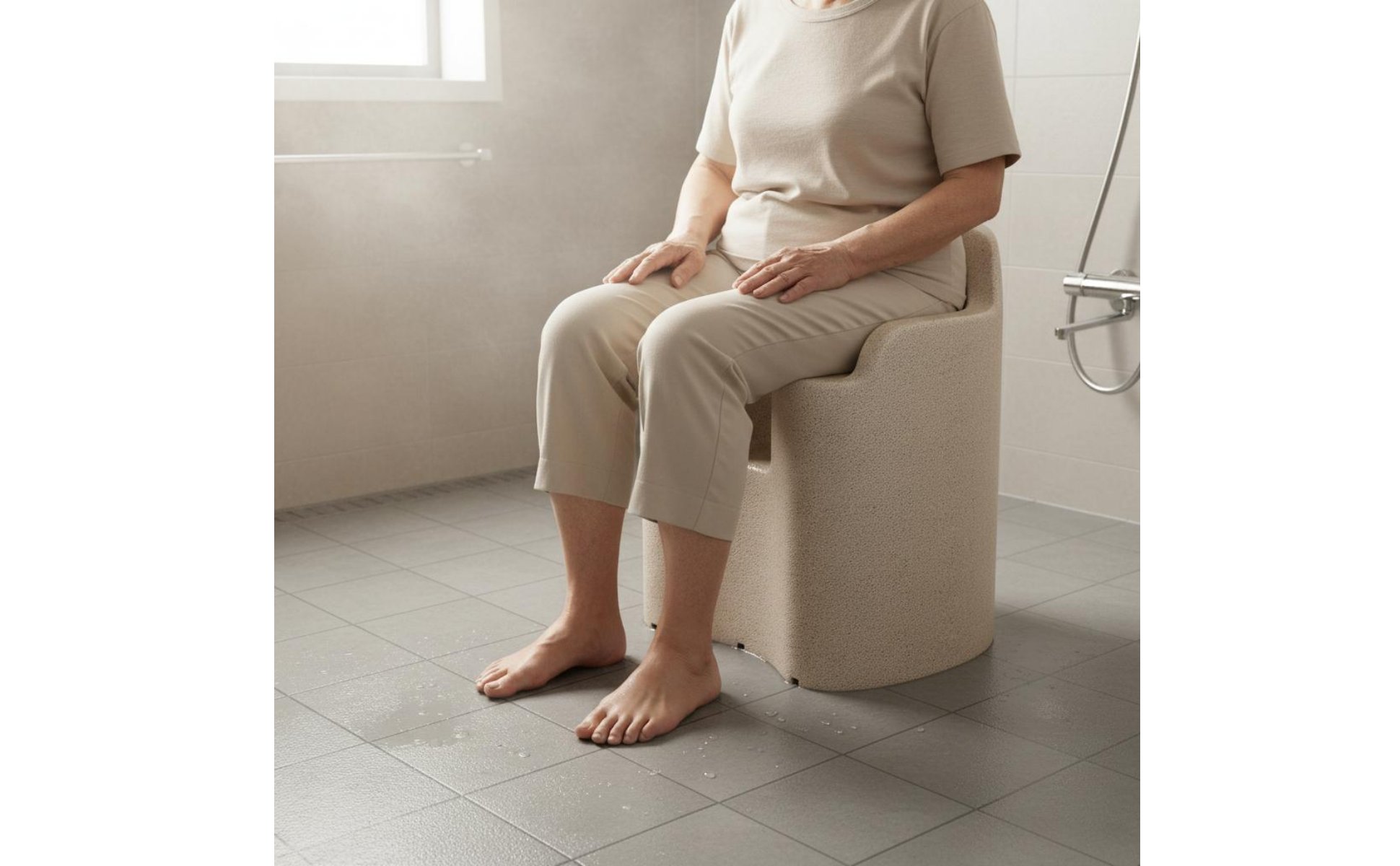 Expanded Polypropylene Shower Chair Waterproof Anti-Slip Bath Stool Strong