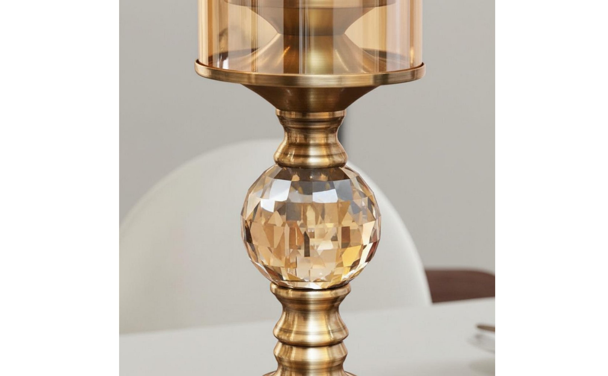 Crystal Storm Candle Holder Light Luxury Vintage Pedestal Candlestick