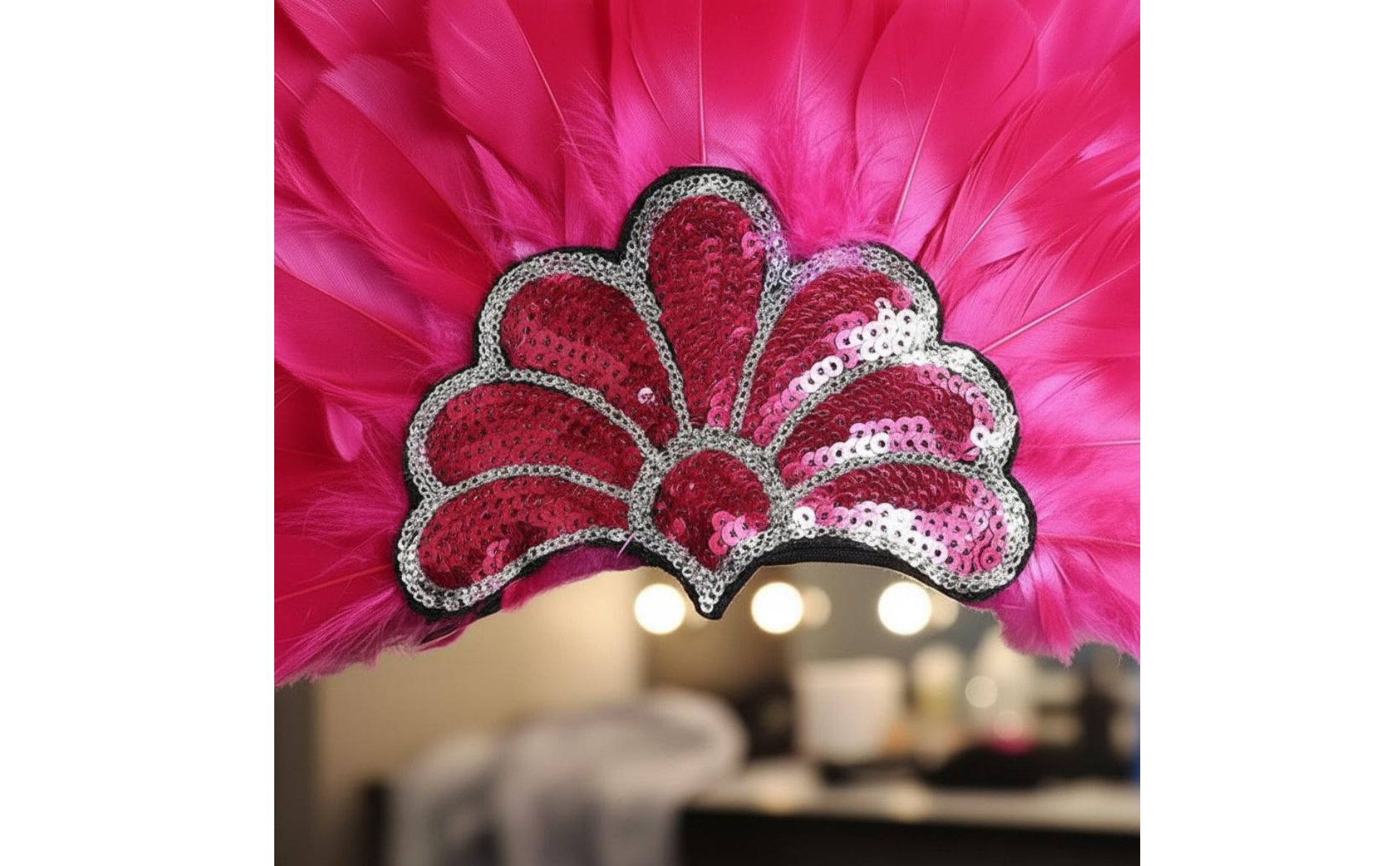 Sequins Feather Headpiece Real Feathers Sequin Feather Headband Mardi Gras