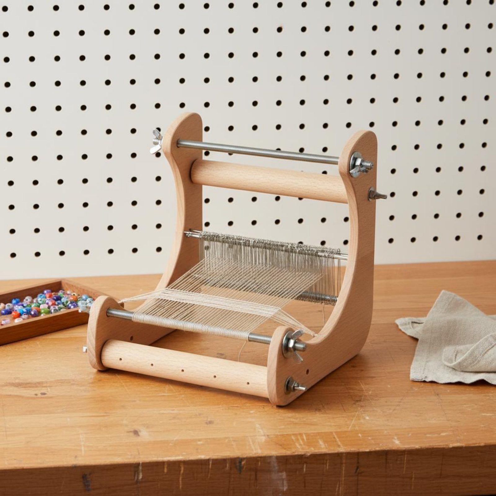 Holzperlen Webstuhl DIY verstellbar Armband Webstuhl Massivholzbau - Produktbild 2