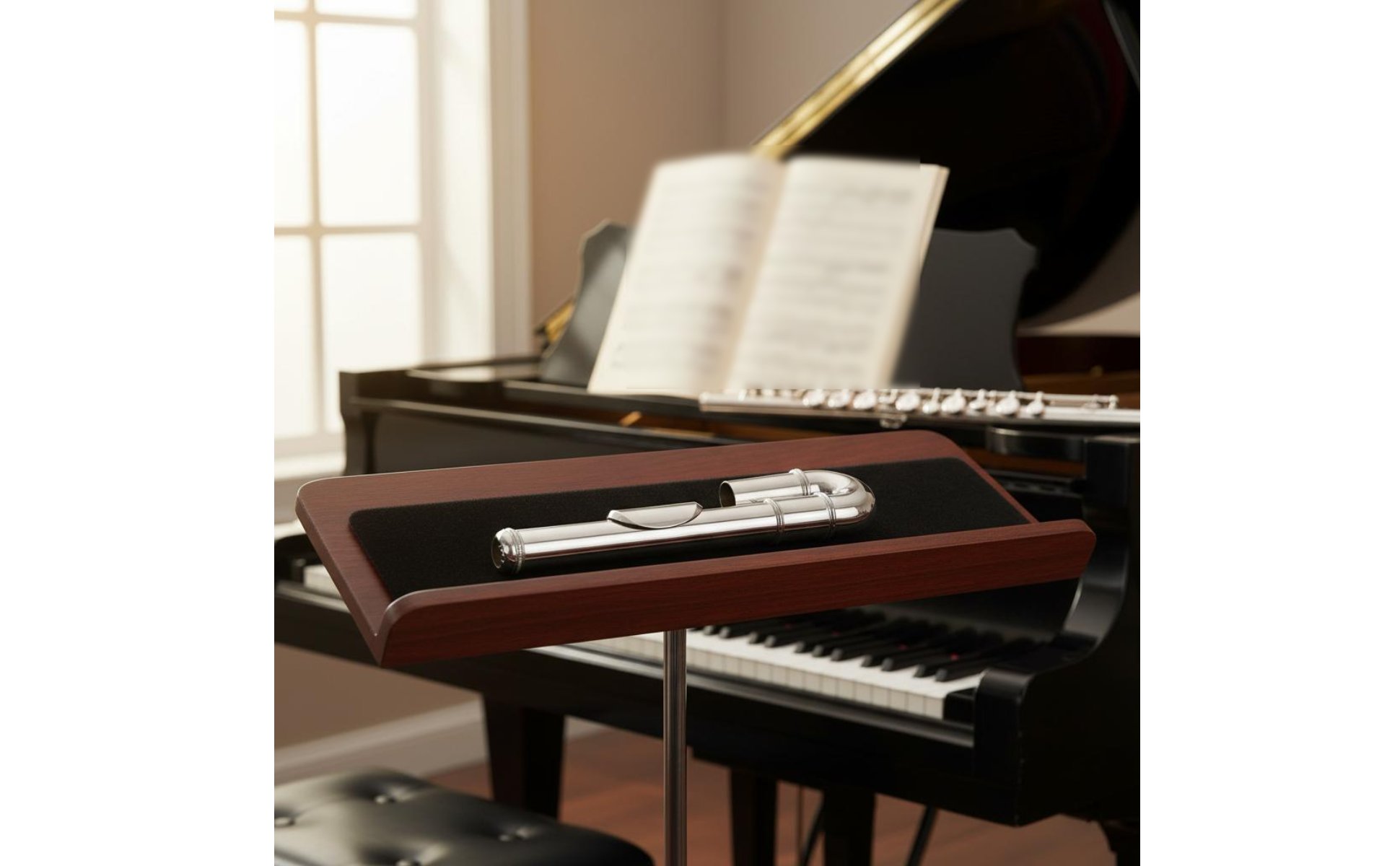 Silver Flute Head Joint Nickel-Plated Curved Flute Headjoint for Beginners