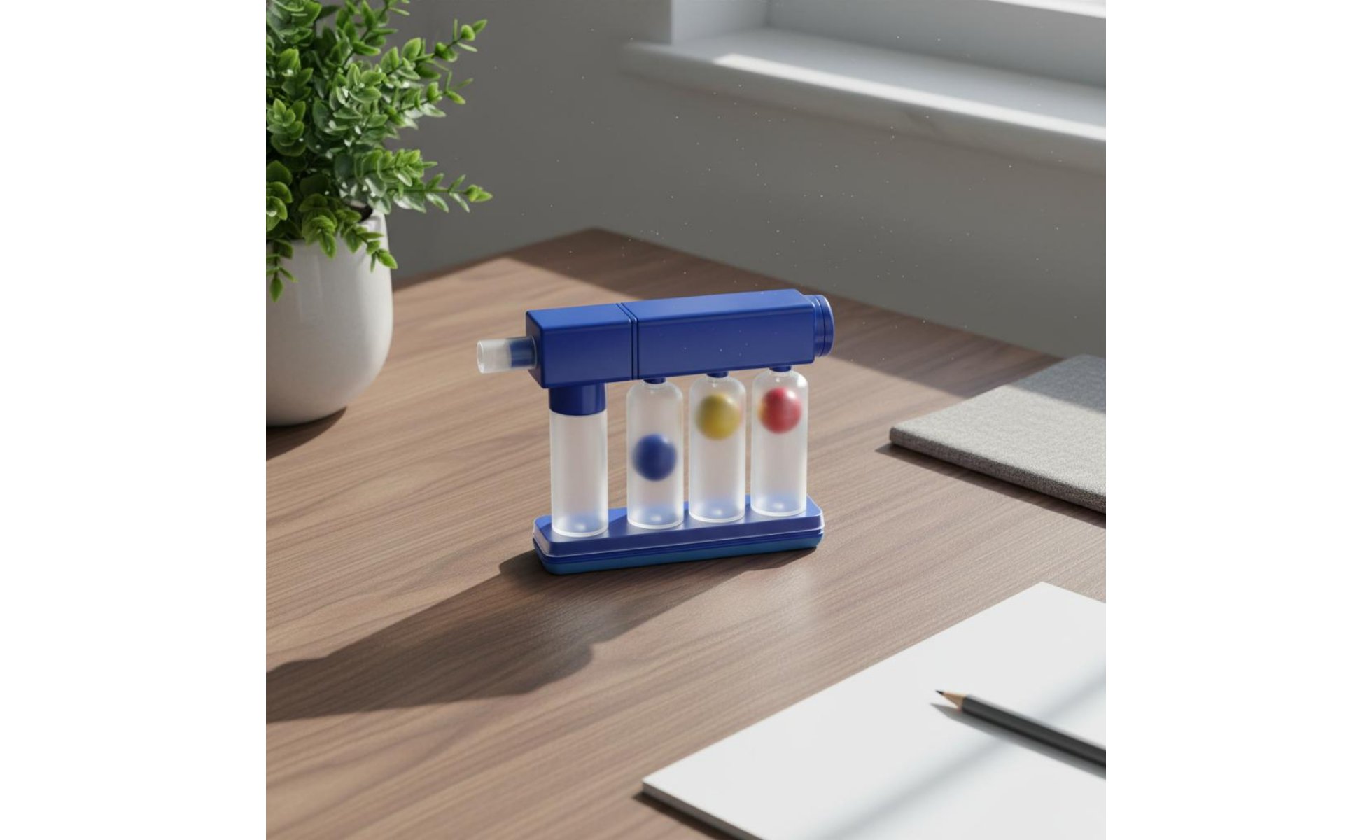 3-Ball Incentive Spirometer Portable Lung Capacity Exerciser for Rehabilitation