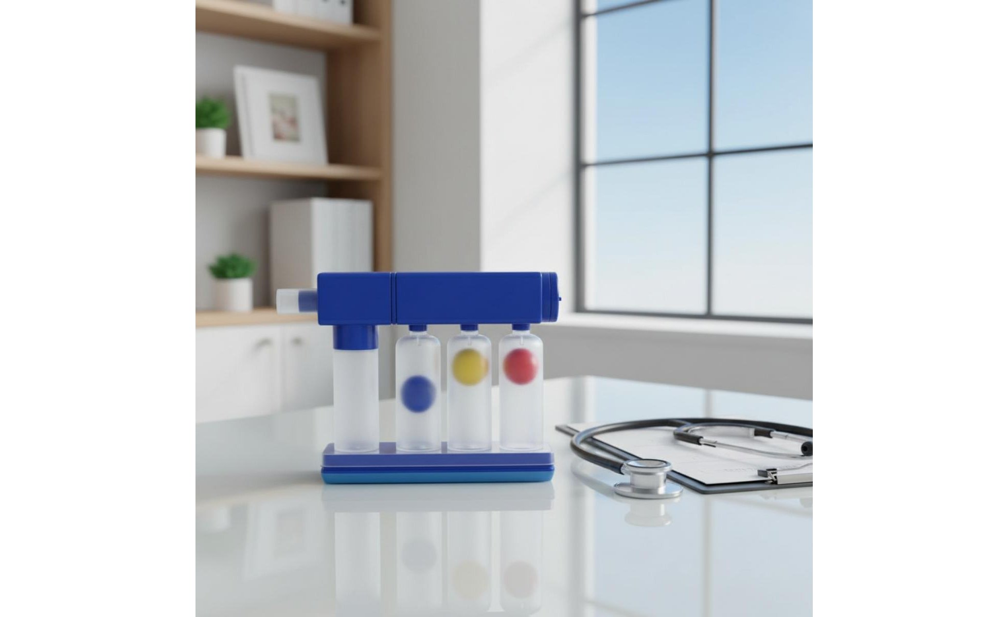3-Ball Incentive Spirometer Portable Lung Capacity Exerciser for Rehabilitation