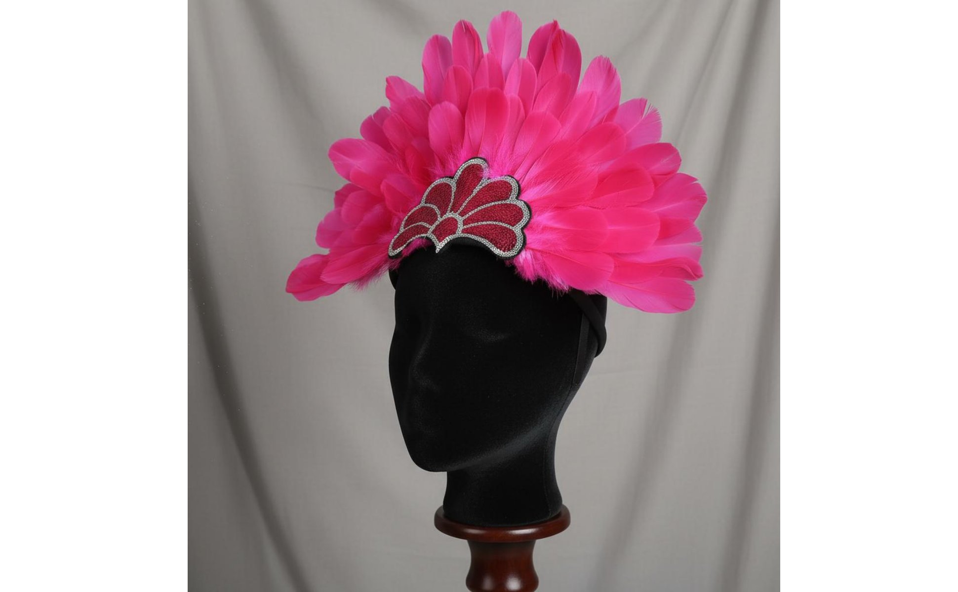 Sequins Feather Headpiece Real Feathers Sequin Feather Headband Mardi Gras