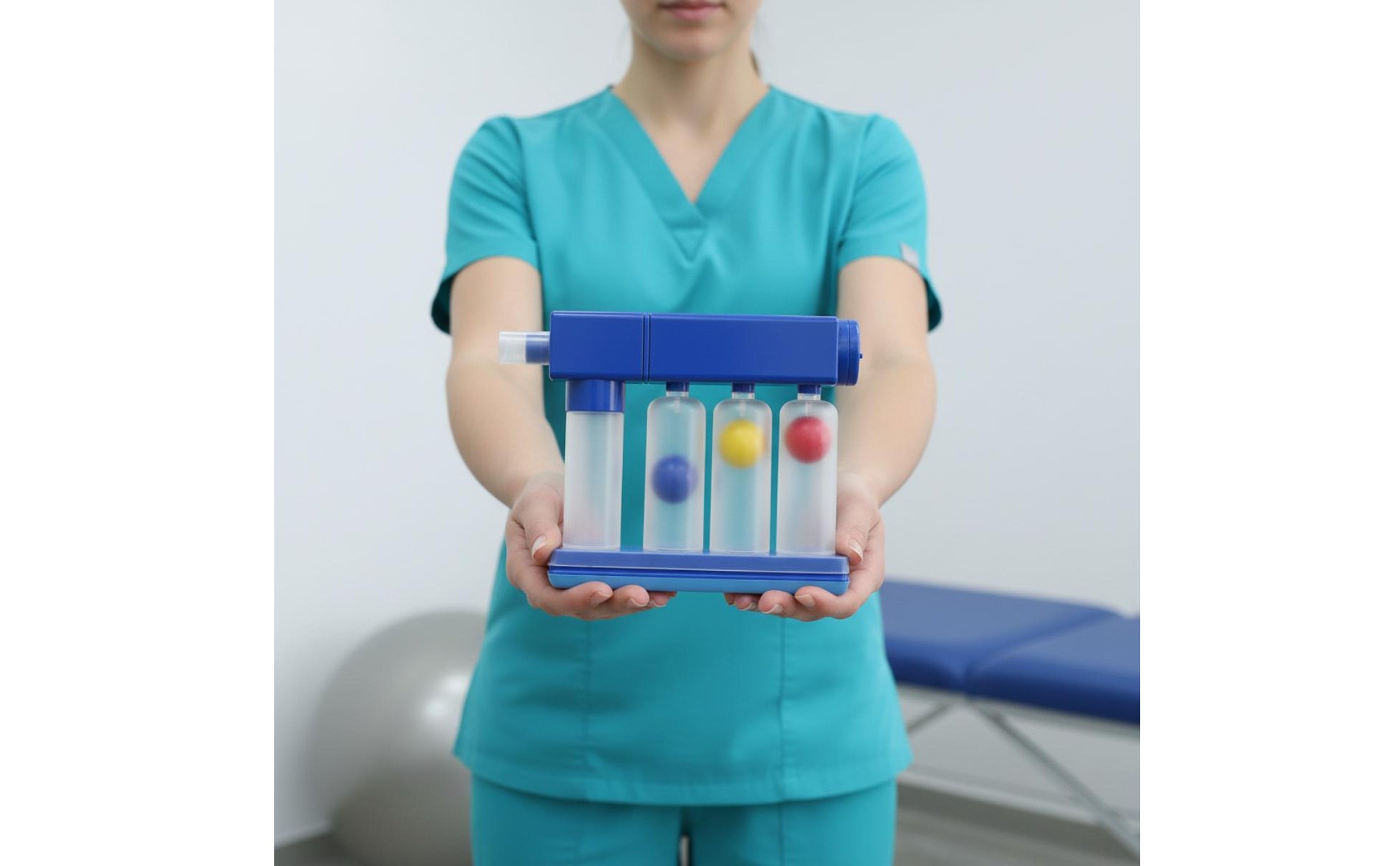 3-Ball Incentive Spirometer Portable Lung Capacity Exerciser for Rehabilitation