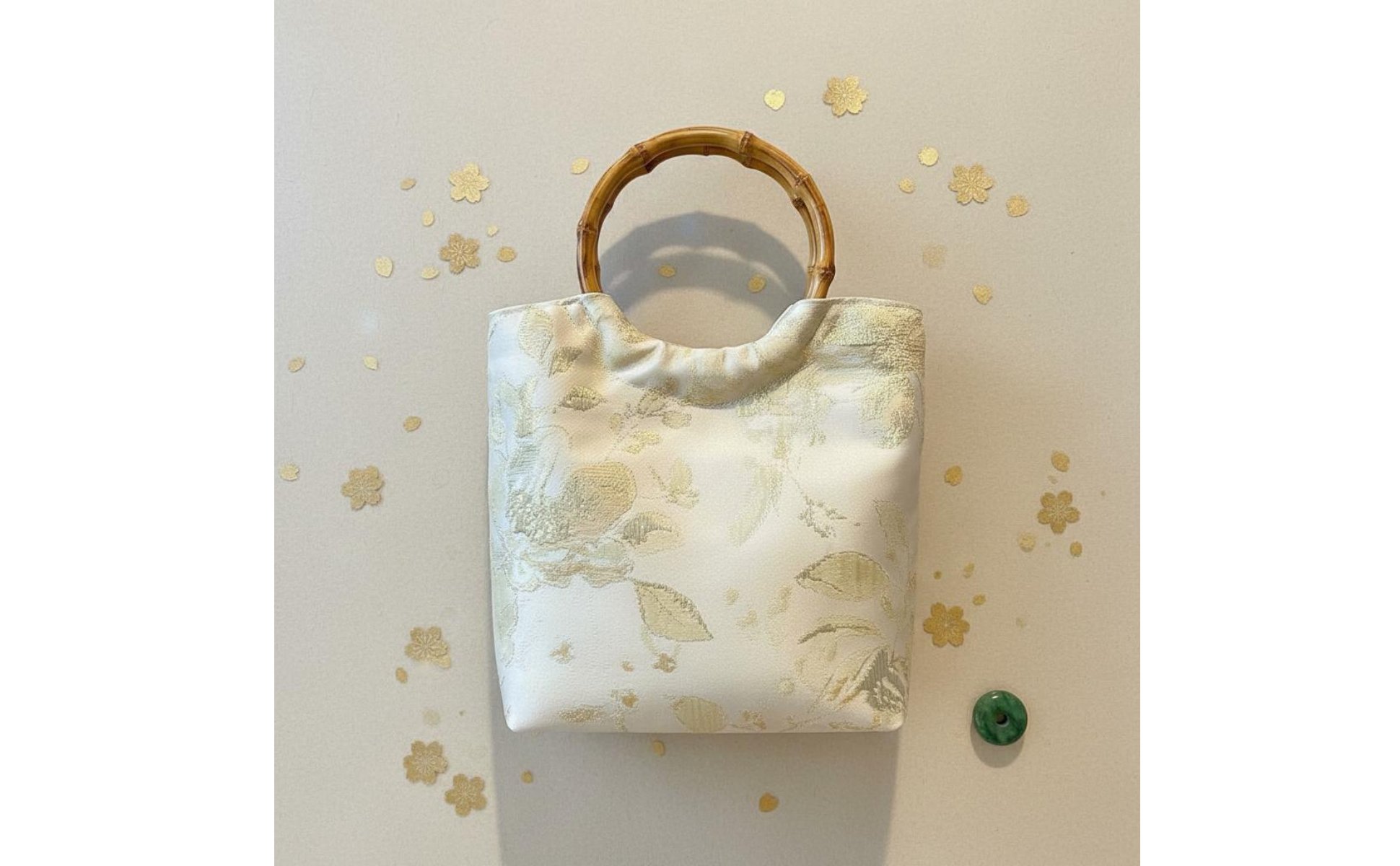 Bamboo Handle Bag Elegant Design Chinese Design Purse for Wedding, Party, Women