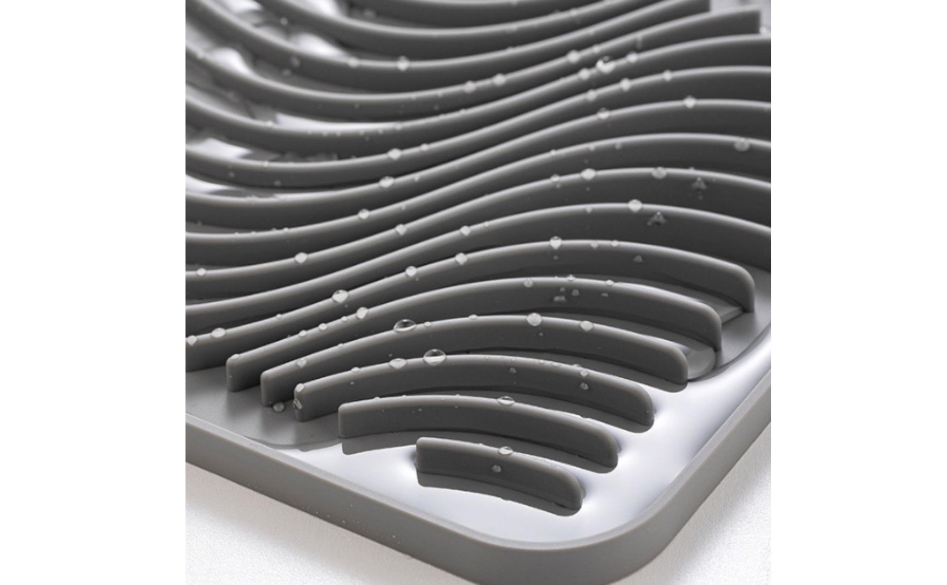 Sloped Draining Tray Heat Resistant Silicone Dish Drying Mat Easy to Clean