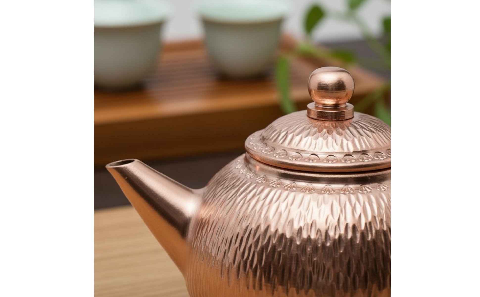 Handmade Copper Teapot No Coating Hammered Copper Tea Kettle Uncoated Interior