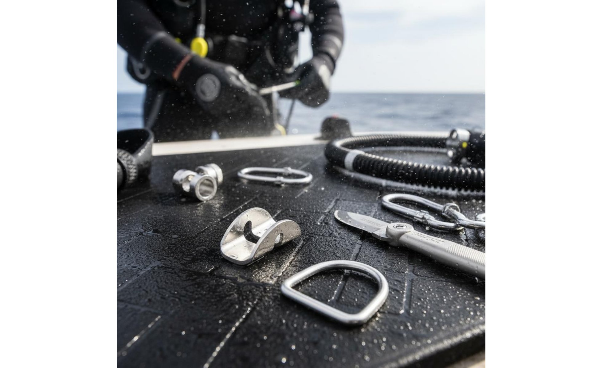 Underwater Cylinder D-Loop Clamp 316 Stainless Steel Sidemount D-Loop Holder