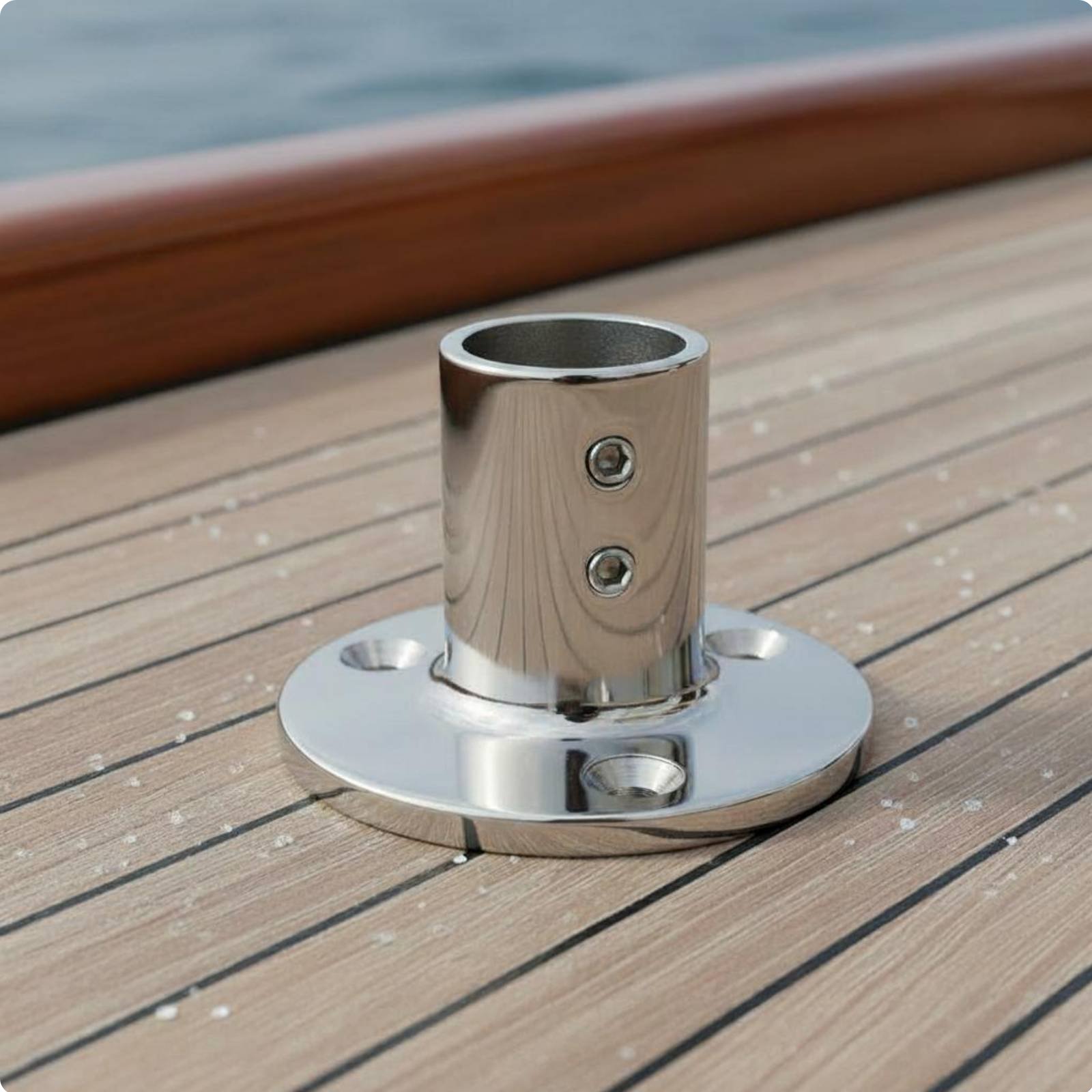 90 Degree Rail Base Mirror Polished Finish 90 Degree Rail Fitting for Yachts