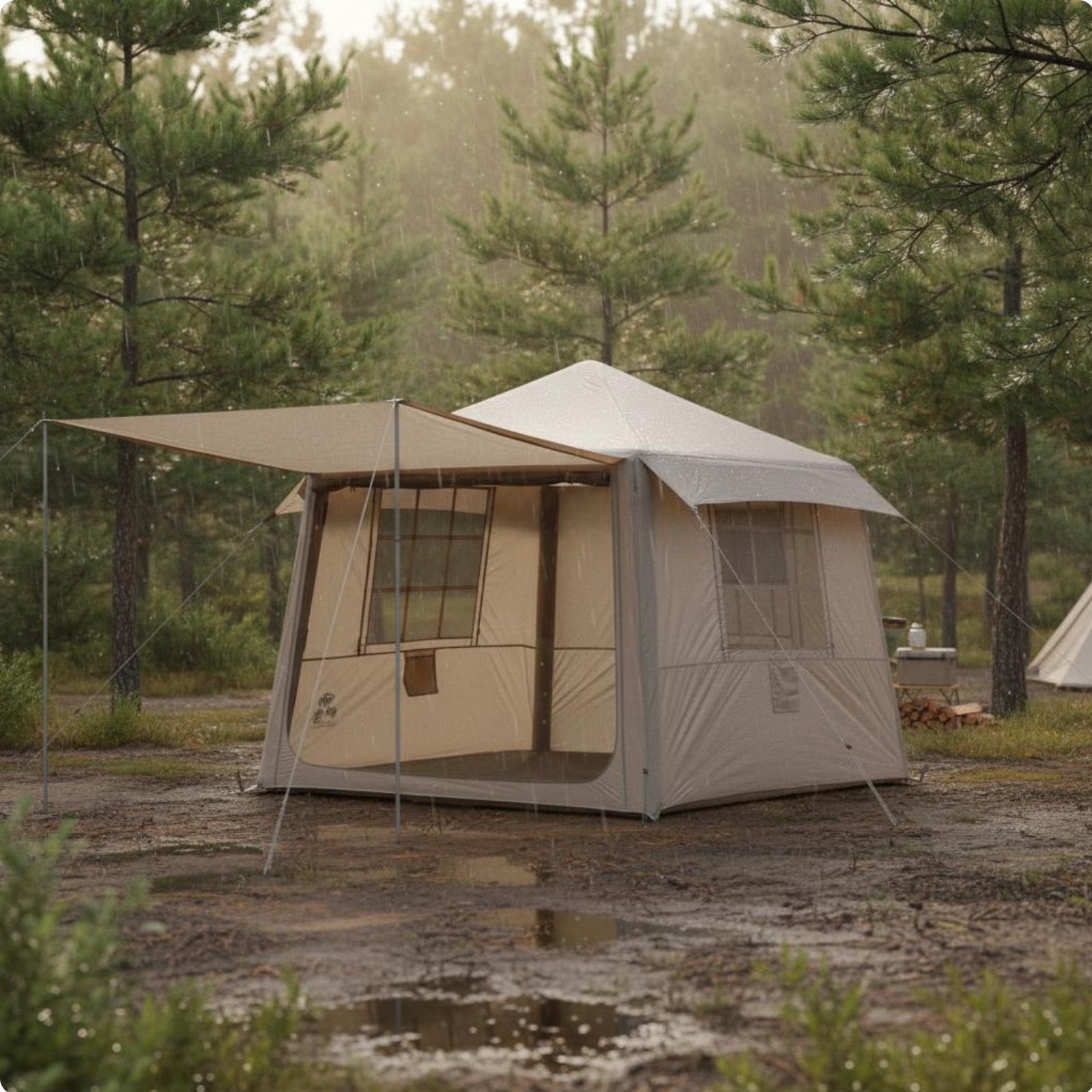 Family Camping Tent Rainproof Outdoor Equipment Windproof