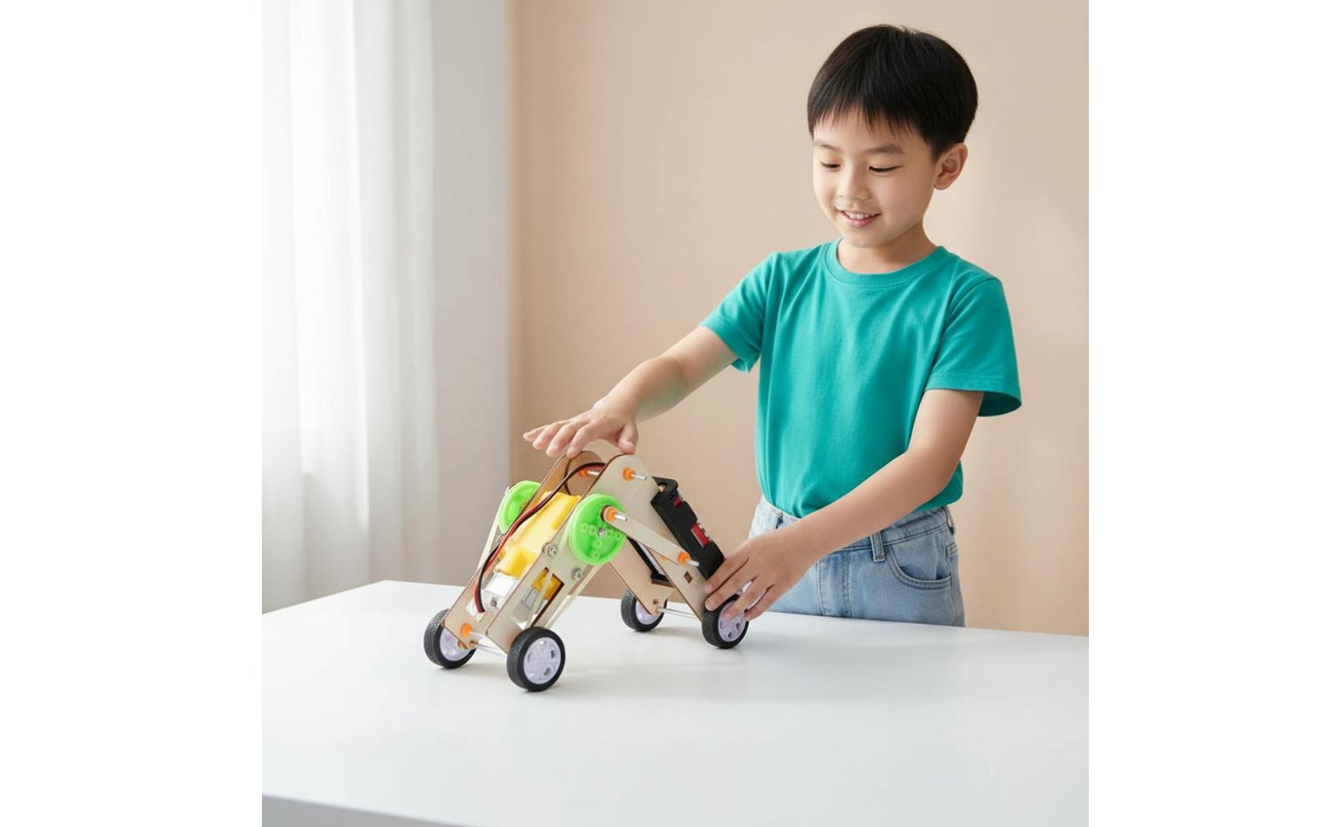 DIY Robot Kit Hands-on Assembly Crawling Robot Moving Mechanism for Classroom