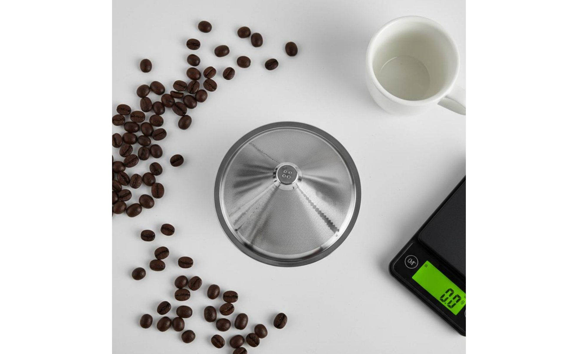 Pour-Over Kaffeefilter Doppellagig Papierloser Kaffeefilter ohne Filterpapier