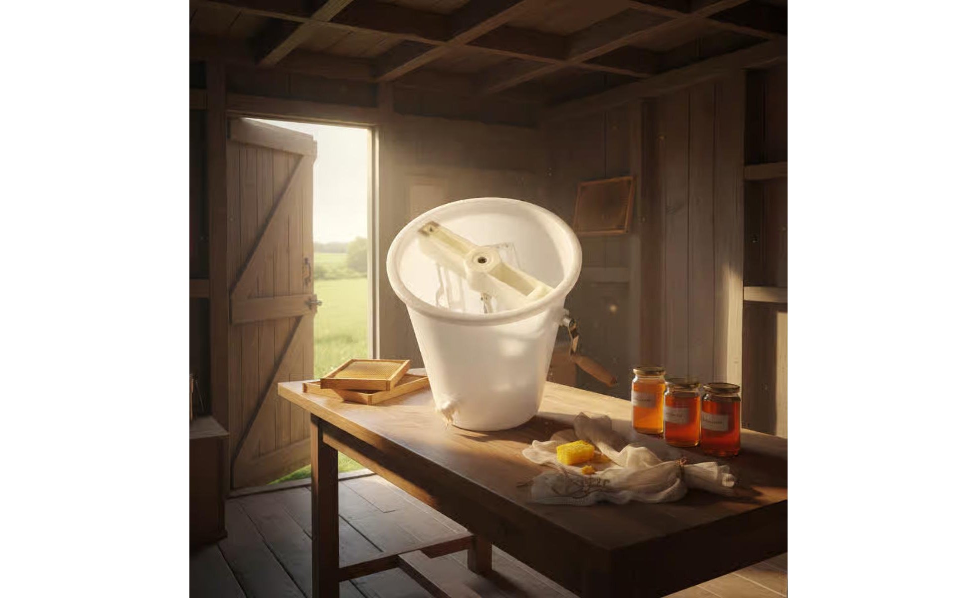 Manual 2 Frame Honey Extractor Food-Grade Material 2 Frame Honey