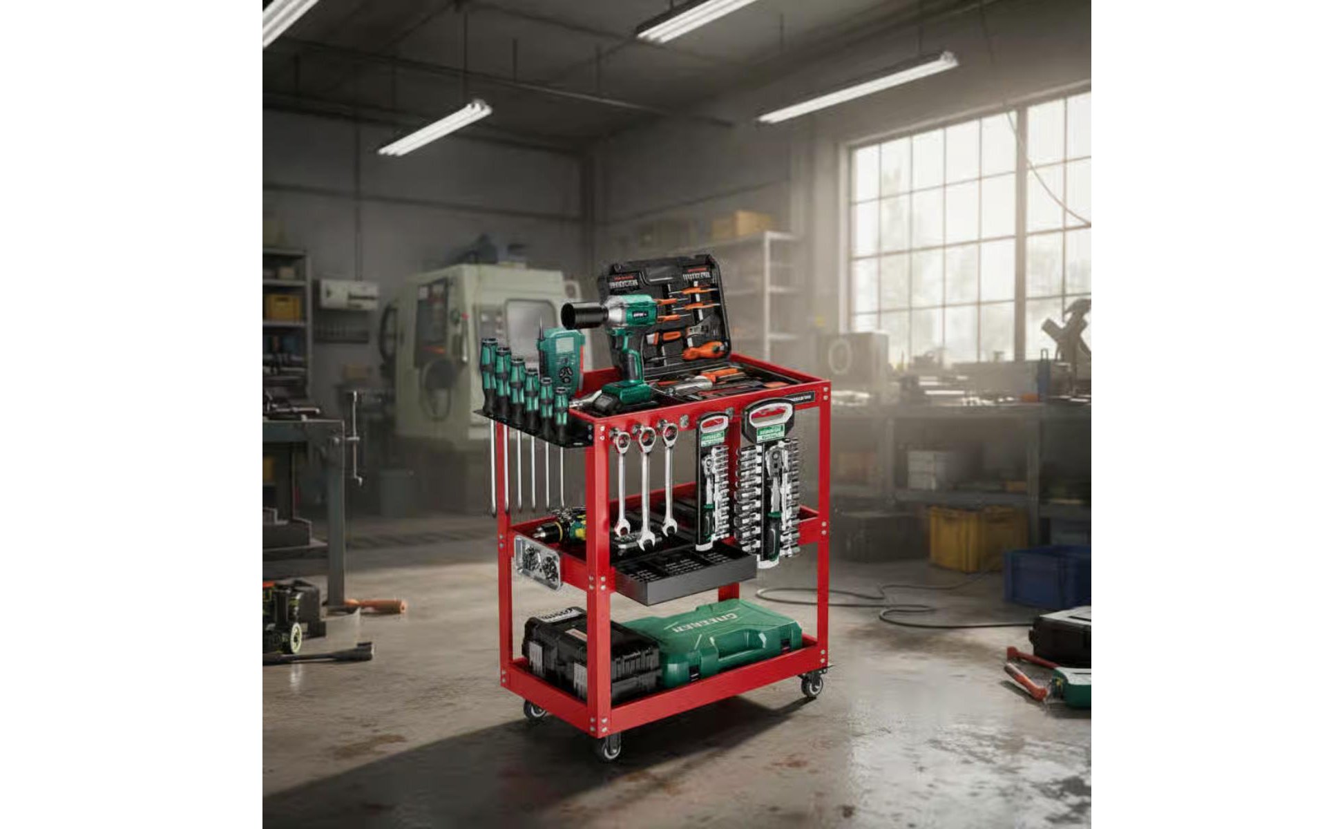 Rolling Tool Cart Multi-Functional Mobile Tool Organizer Large Capacity
