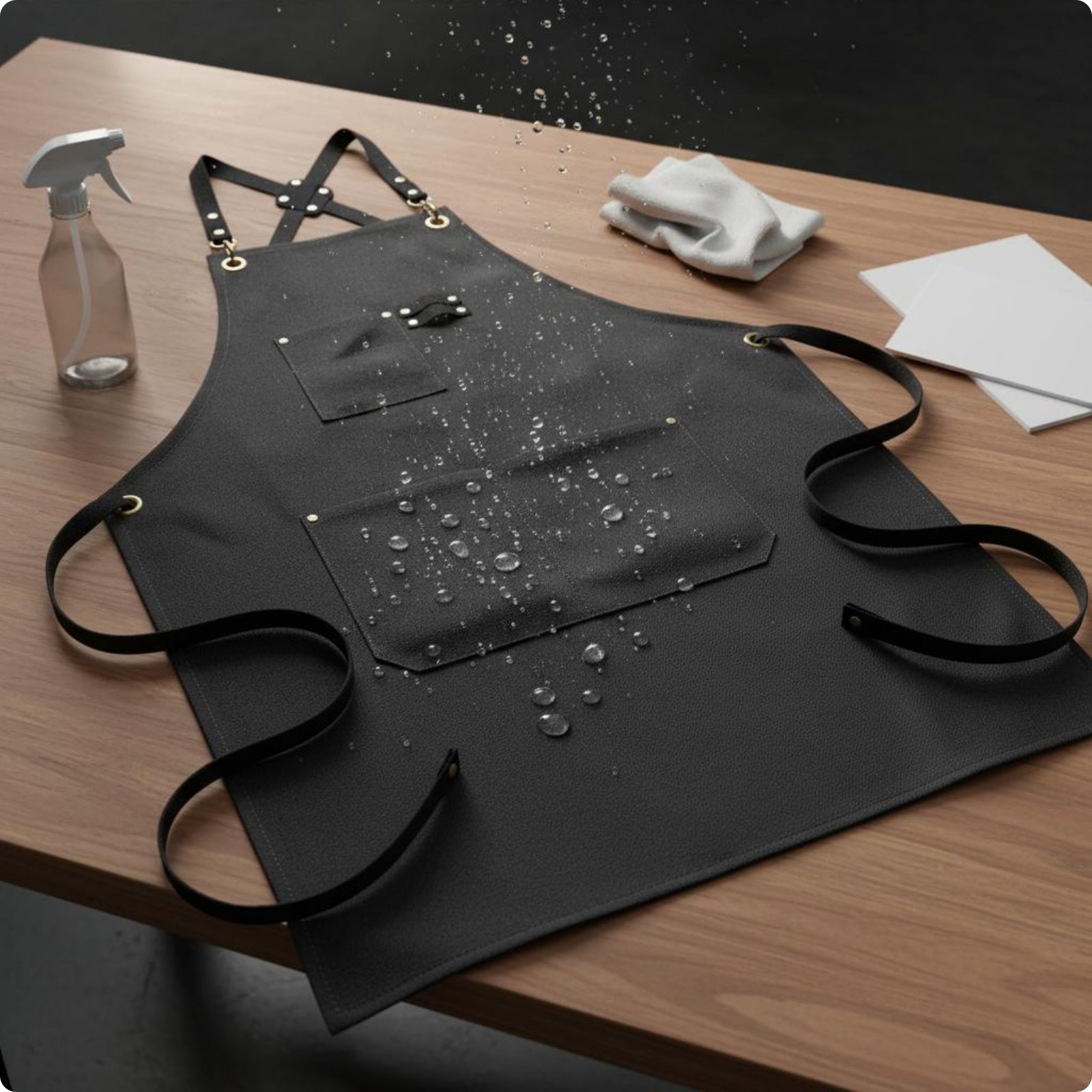 Canvas Work Apron Waterproof Work Apron Multi-Pocket for Workshop, Gardeners