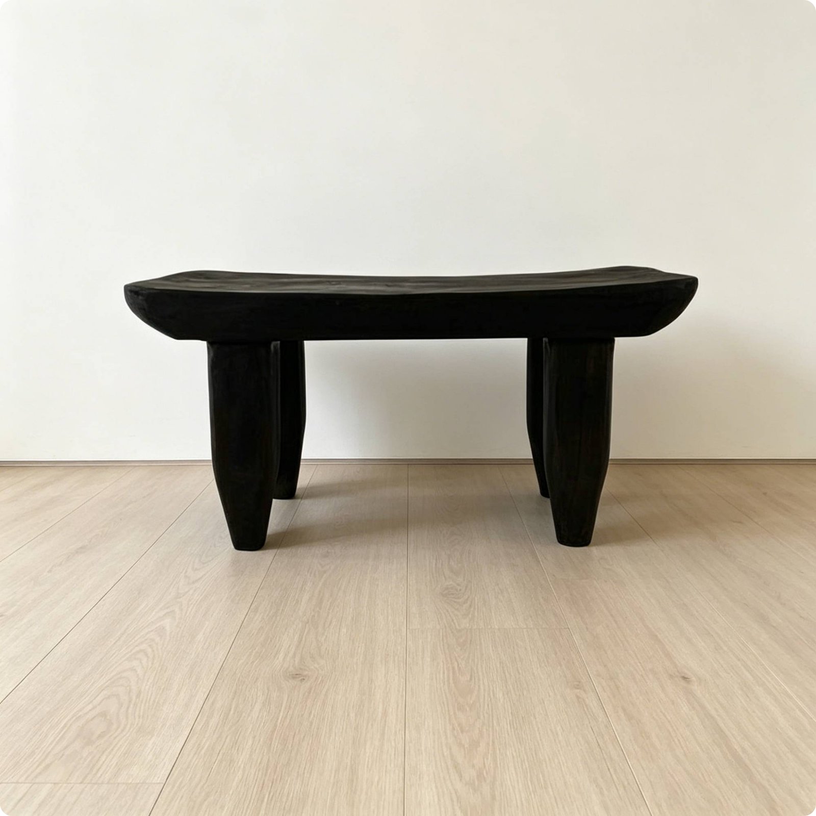 Backless Wooden Stool Distressed Finish Home Furniture Decorative Piece