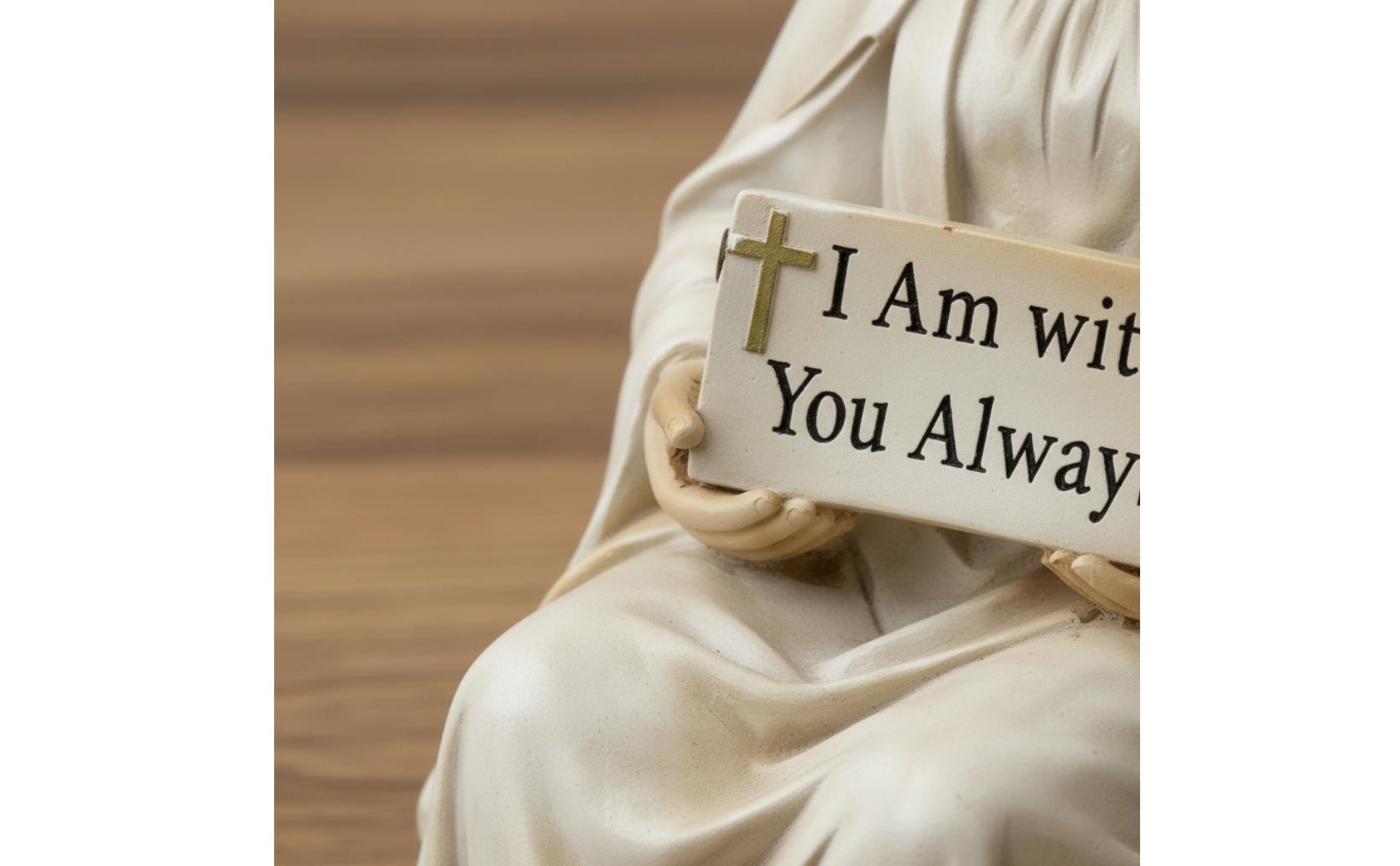 Blessed Mother Shelf Sitter Figurine Spiritual Comfort Desk Companion Figurine