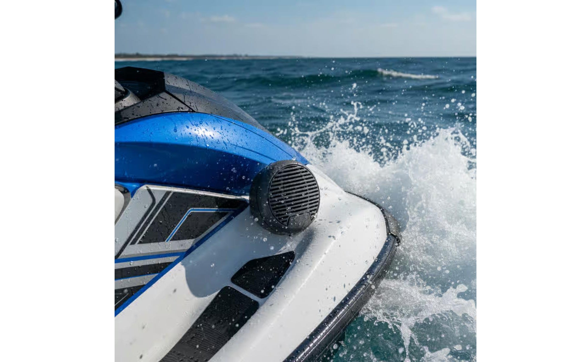 2 Stück wasserdichter Bootslautsprecher wasserdicht runder Marine-Lautsprecher