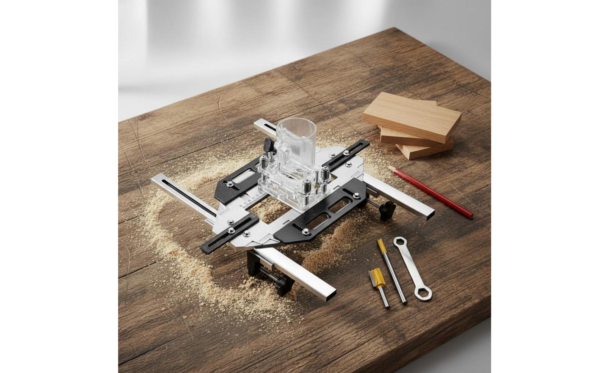 Door Hinge Installation Jig Positioning Adjustment Design for Woodworkers