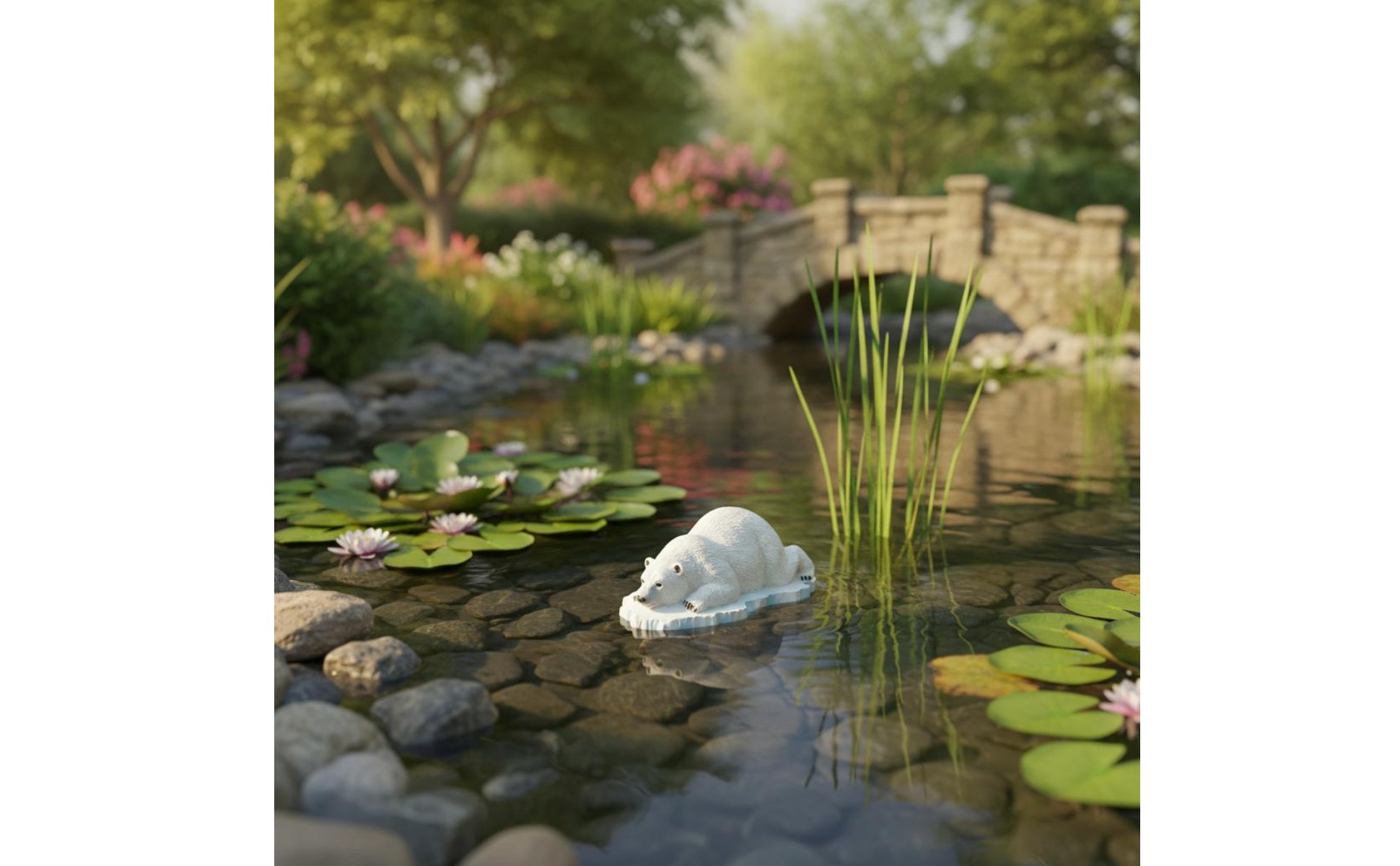 On Ice Buoyant Waterproof Floating Statue Hand-Painted