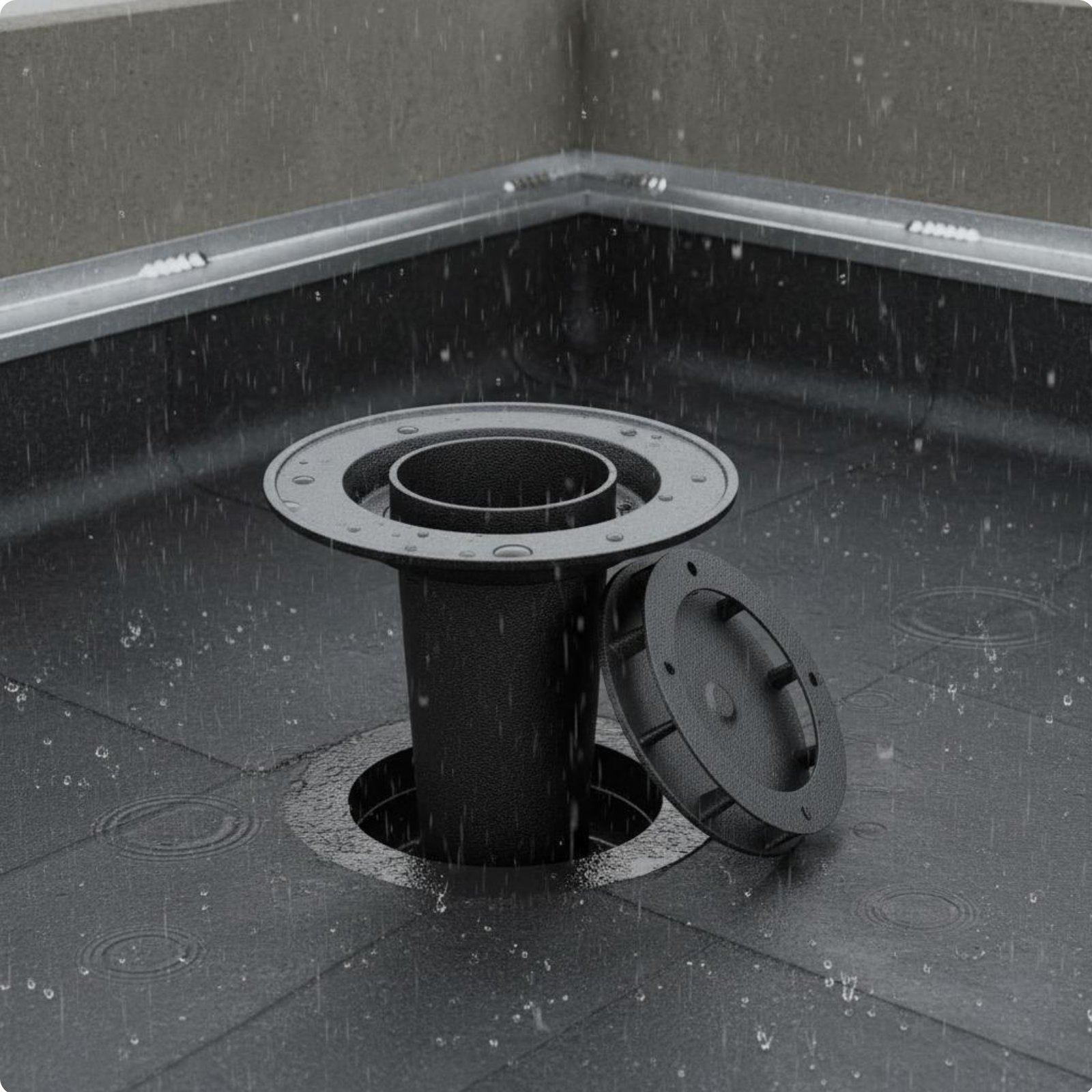 Type 87 Cast Iron Drain Anti-Clogging Plumbing Hardware for Flat Roofs