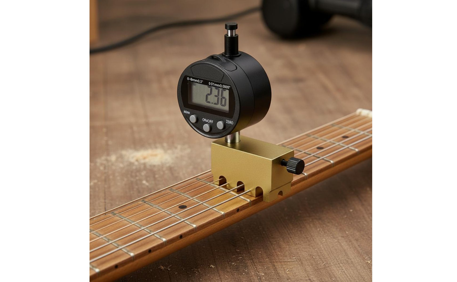 Misuratore Altezza Corde Chitarra Display Digitale per Manutenzione, Chitarristi
