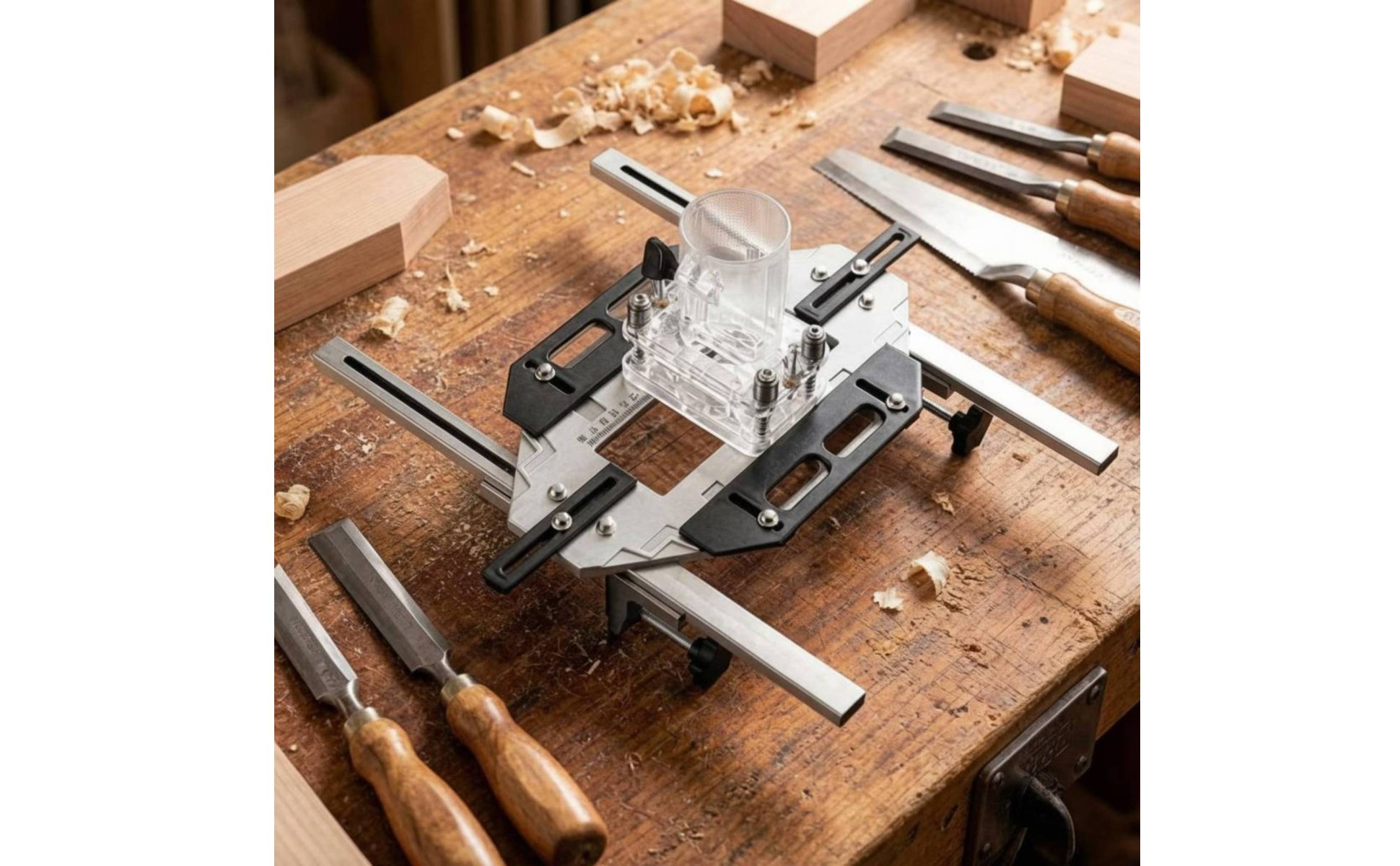 Door Hinge Installation Jig Positioning Adjustment Design for Woodworkers