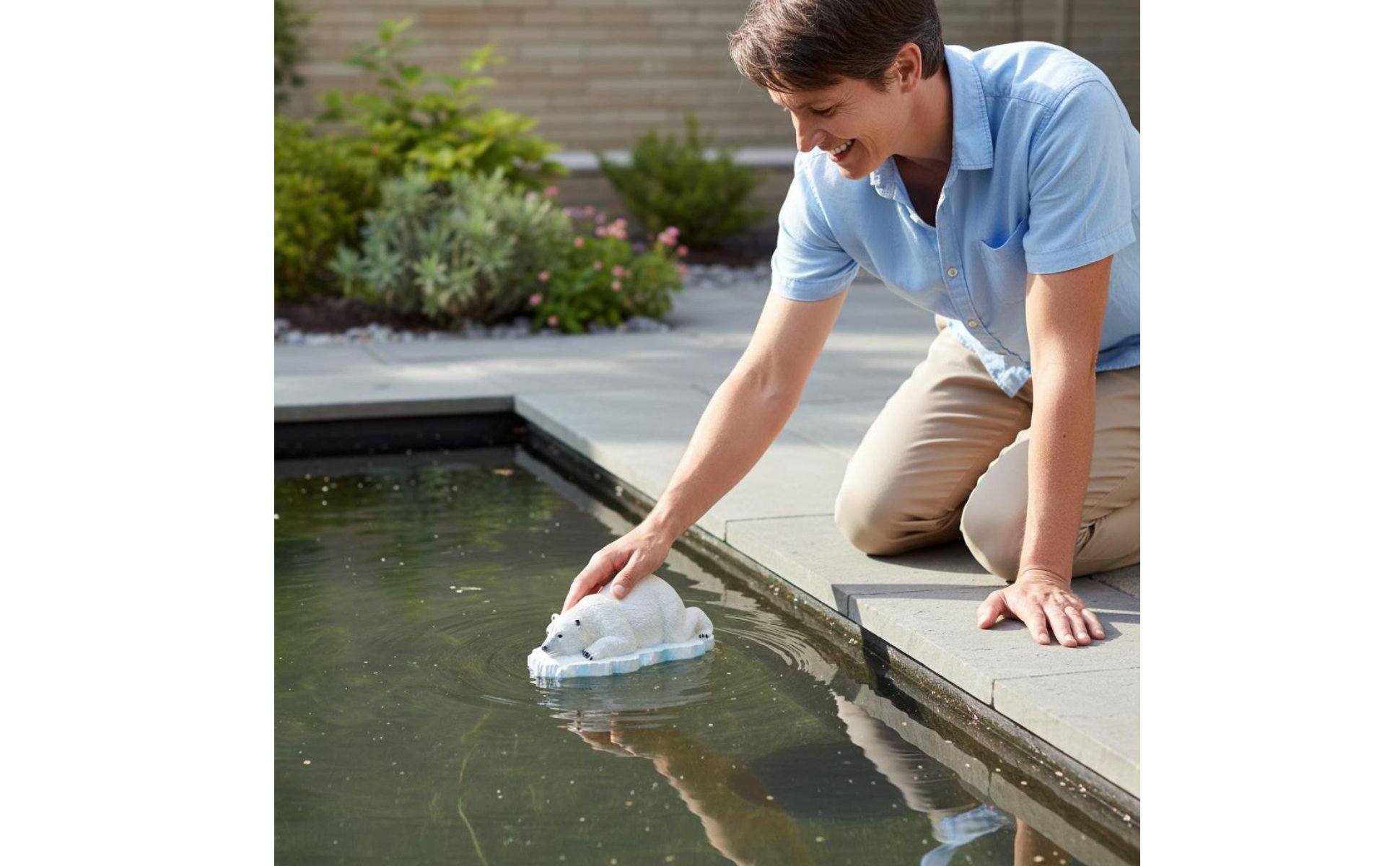 On Ice Buoyant Waterproof Floating Statue Hand-Painted