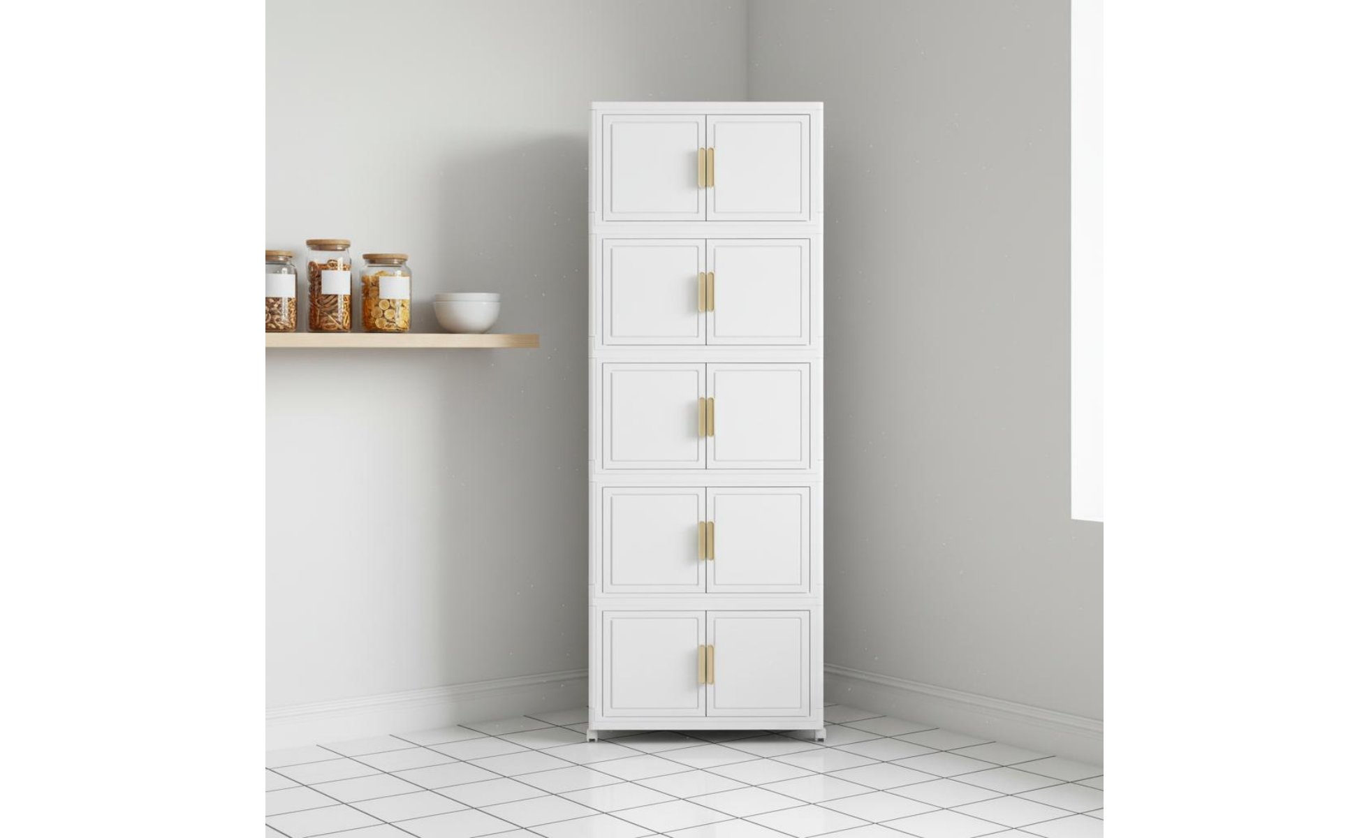 Foldable Storage Cabinet Installation-Effortless Stackable Organizer Bin