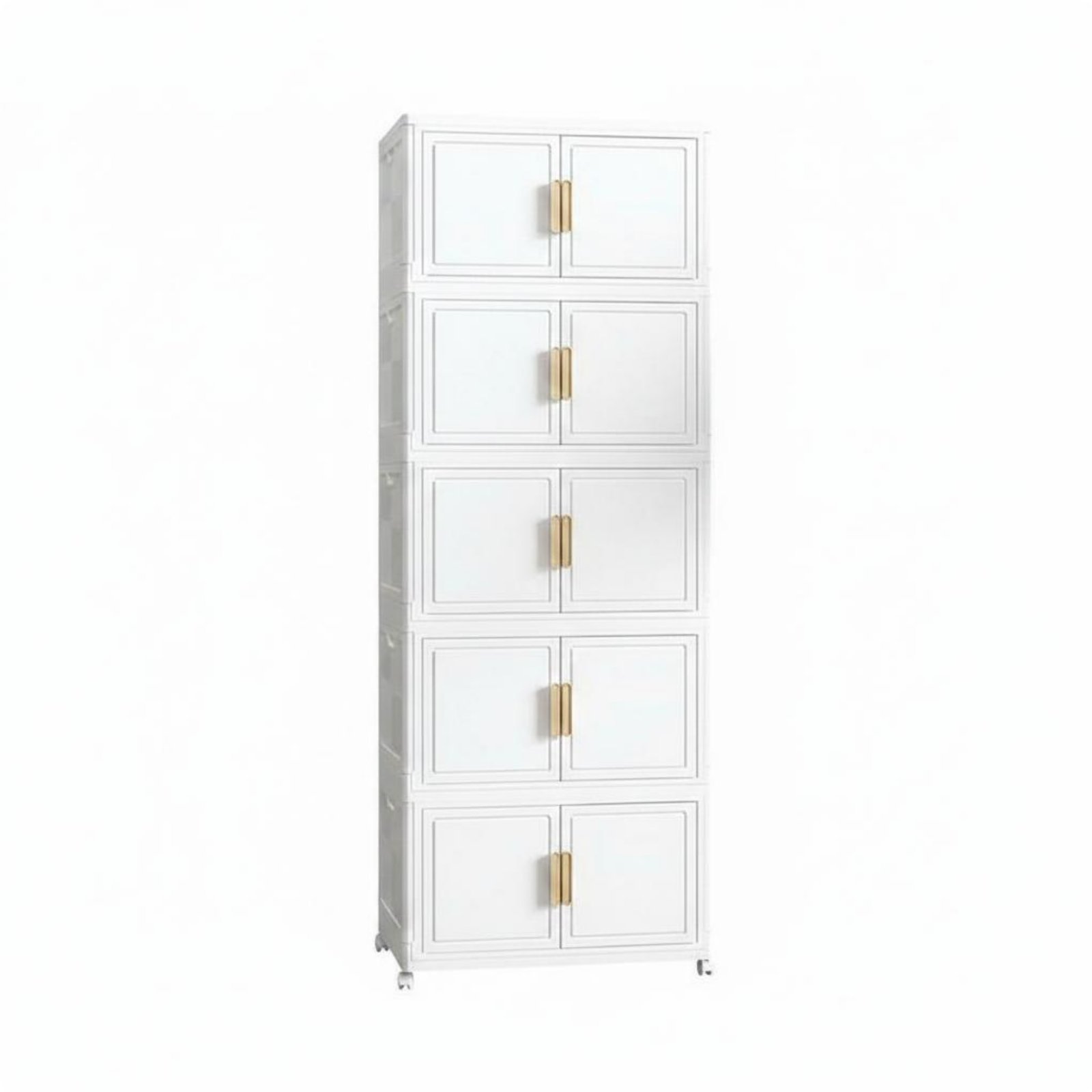 Foldable Storage Cabinet Large Capacity Stackable Organizer Bin Attracting