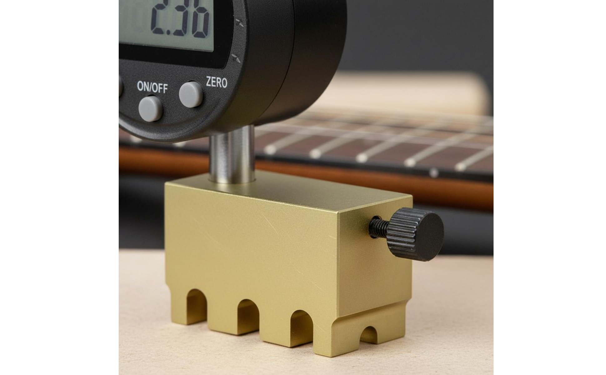 Misuratore Altezza Corde Chitarra Display Digitale per Manutenzione, Chitarristi