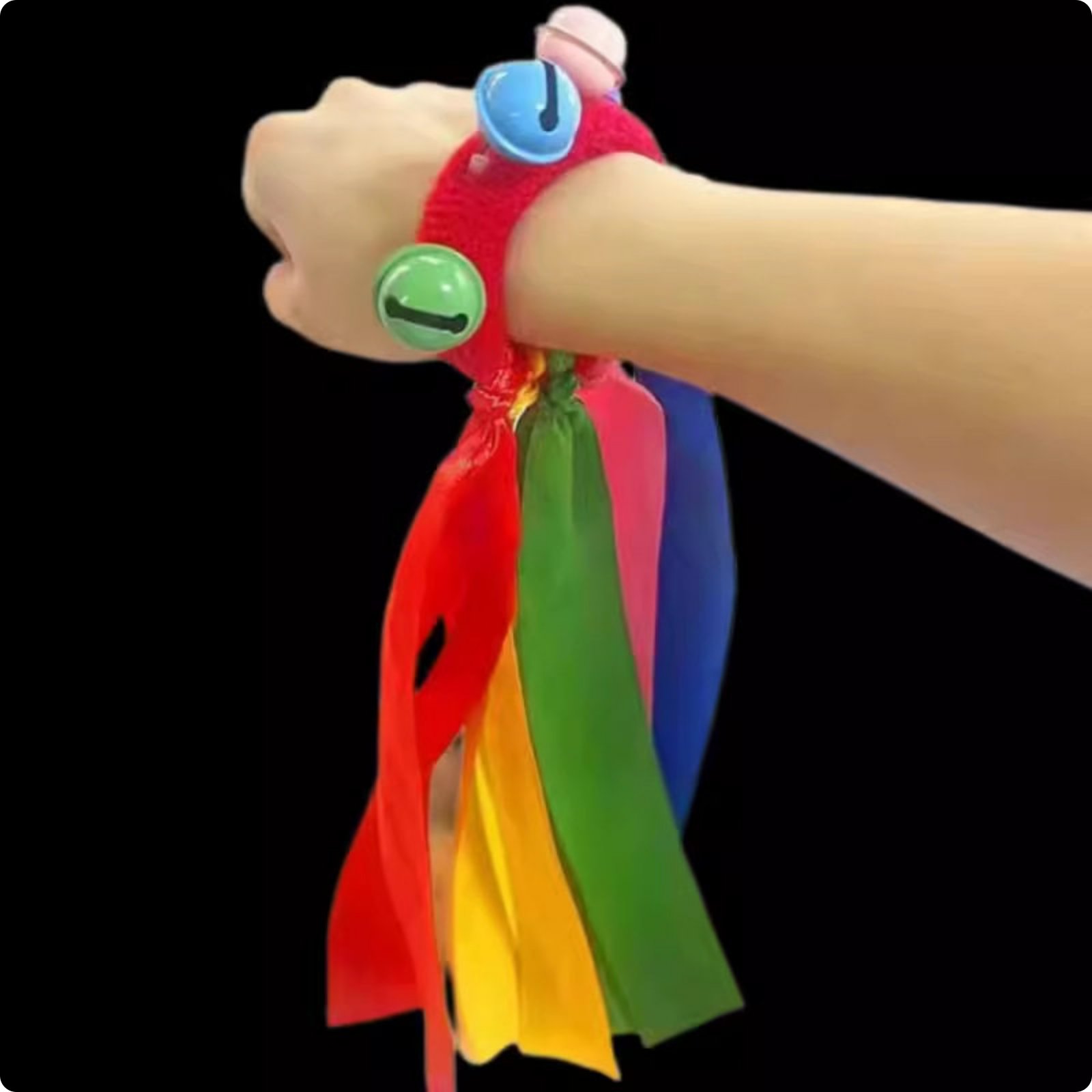 Ribbon Wrist Bell Team Pride Cheer Wrist Bell Super Loud for Procession