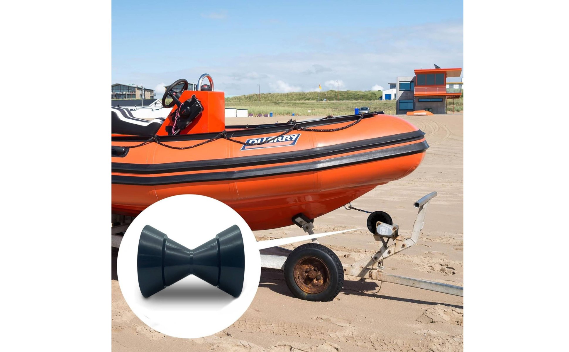 V Shape Boat Haulage Roller PU Material Boat Haulage Bow Stop Roller
