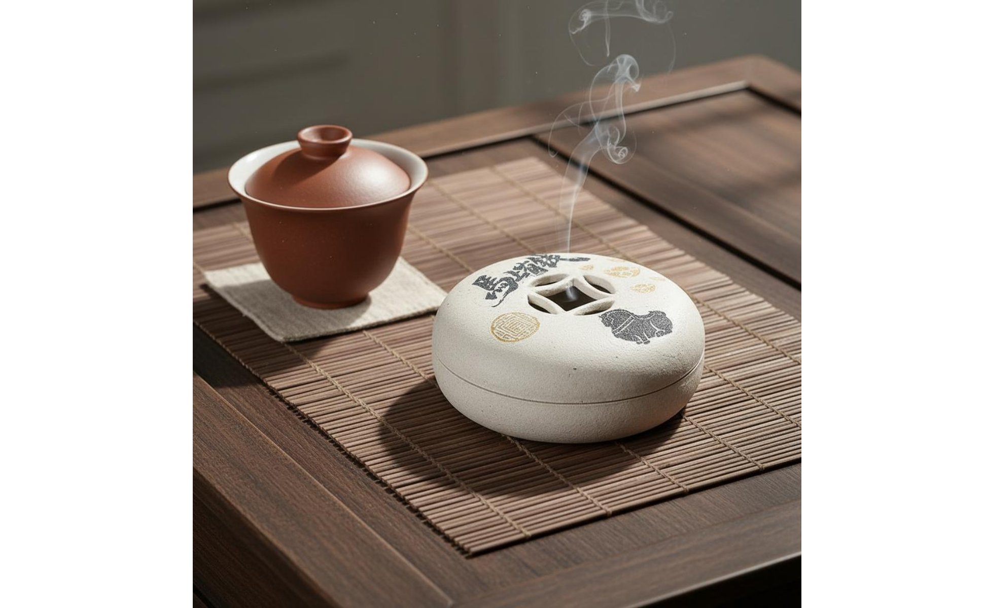 Yixing Clay Incense Holder Handmade Tea Table Incense Holder Compact Size