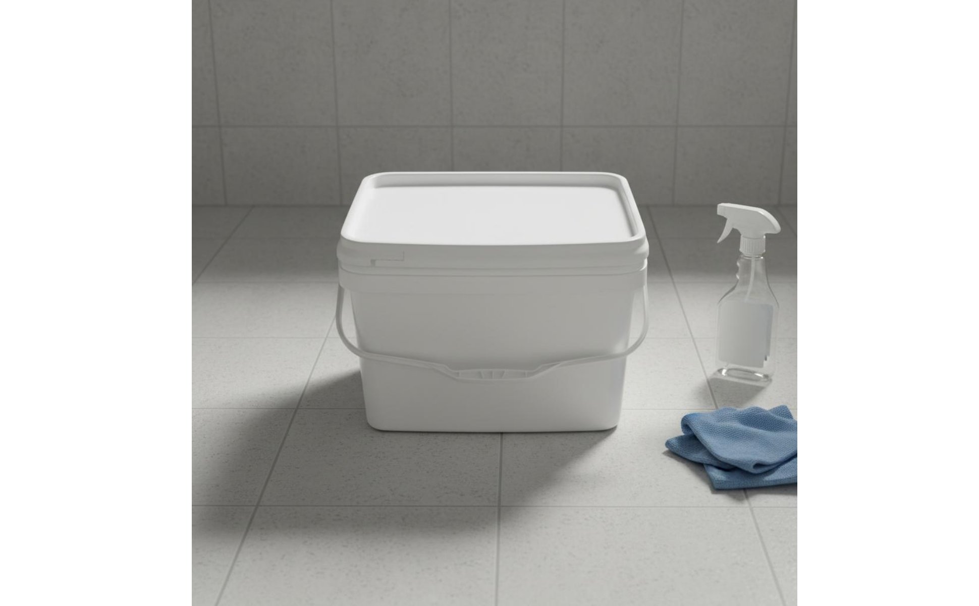 Square Plastic Pail Large Capacity Square Pail with Lid